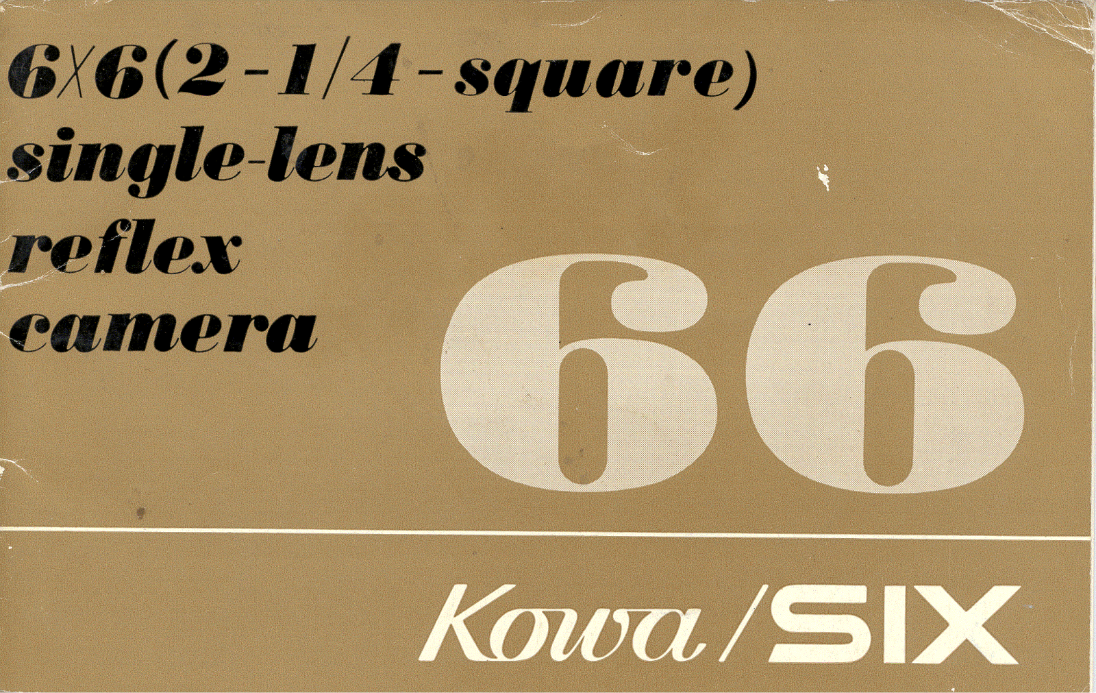 Kowa Six Operating Instructions