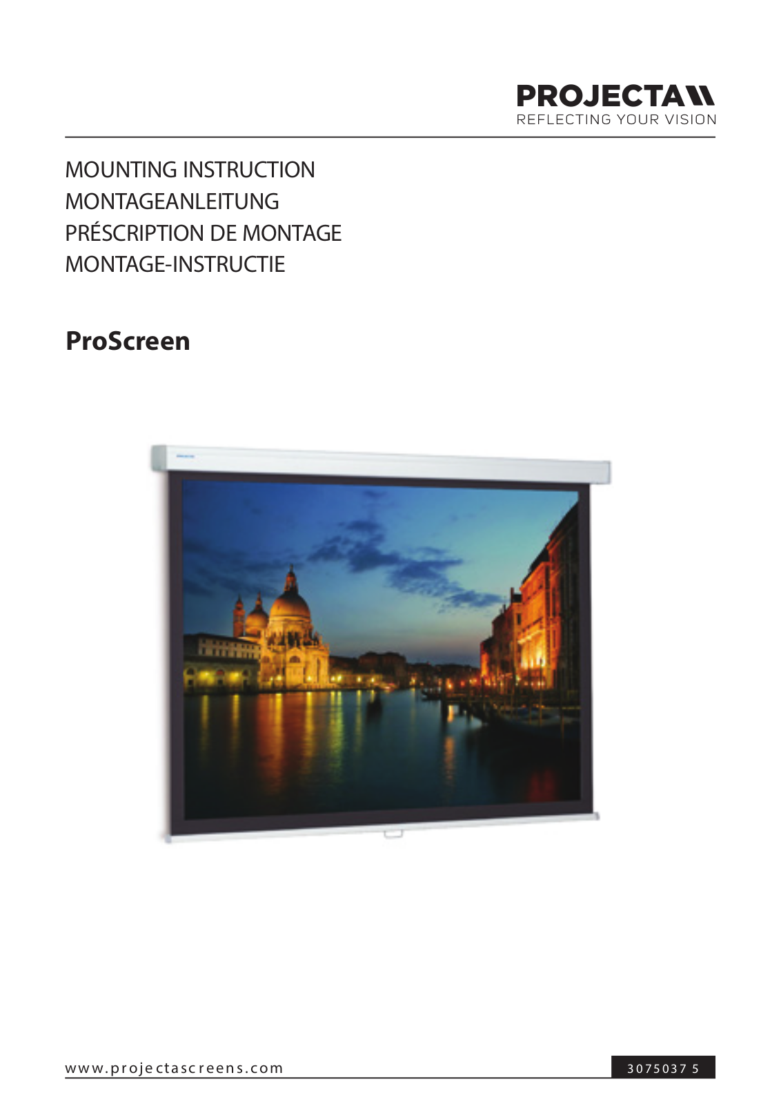 Projecta ProScreen Mounting instruction