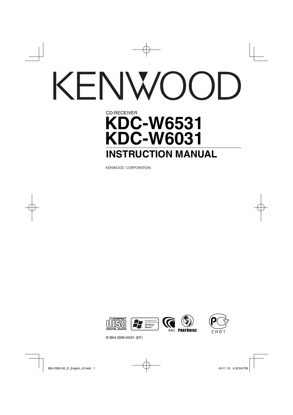 Kenwood KDC-W6031, KDC-W6531 User Manual