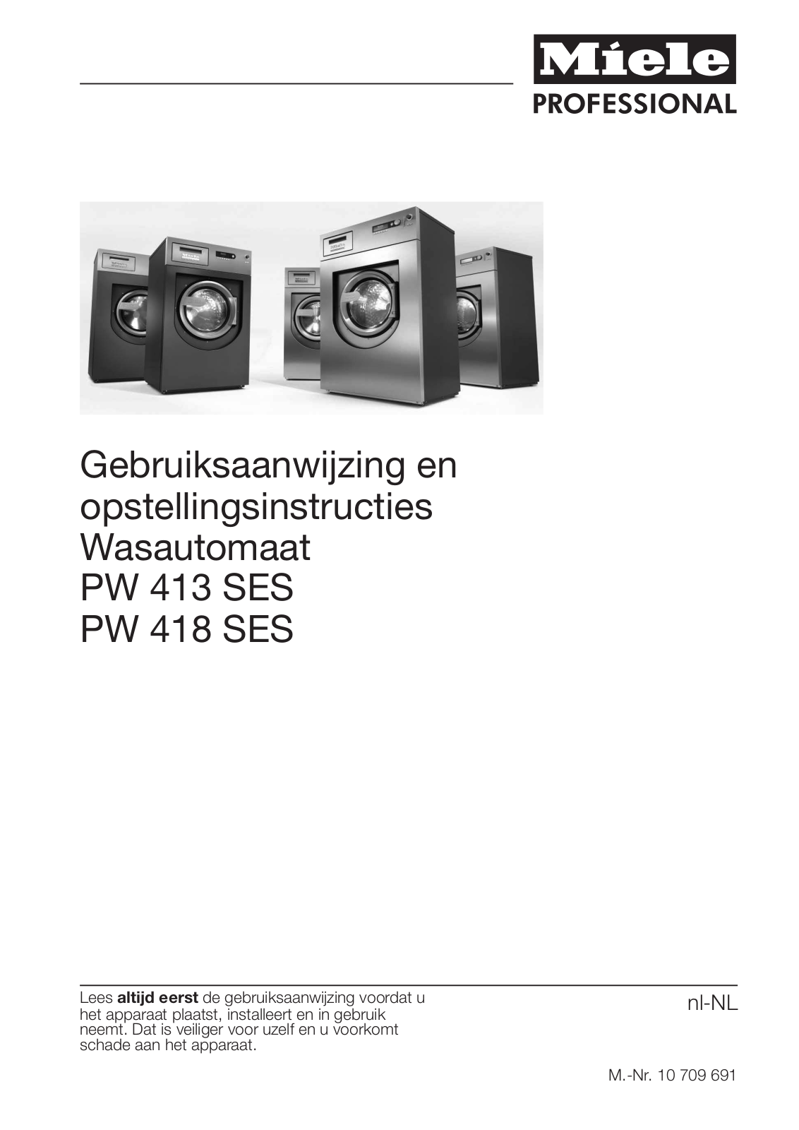 Miele PW 413 SES, PW 418 SES User manual