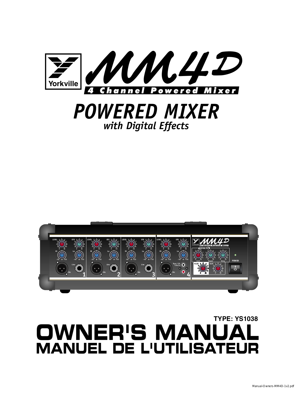 Yorkville MM4D Owner's Manual