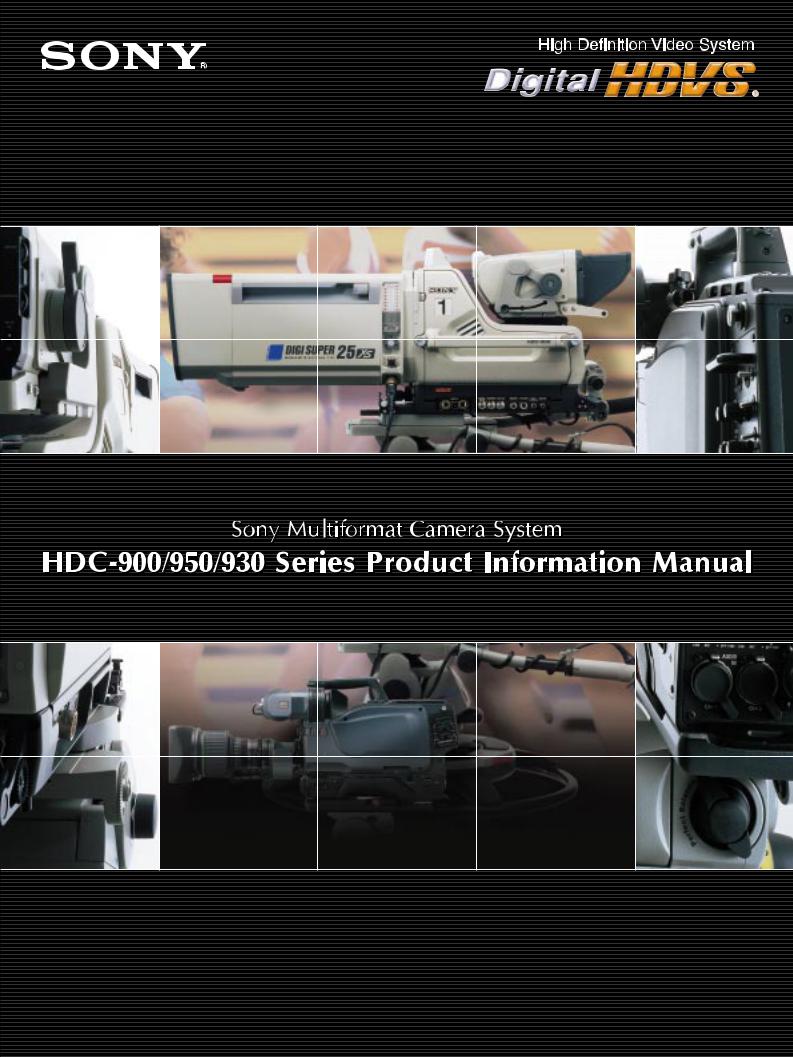Sony hdc-900 User Manual