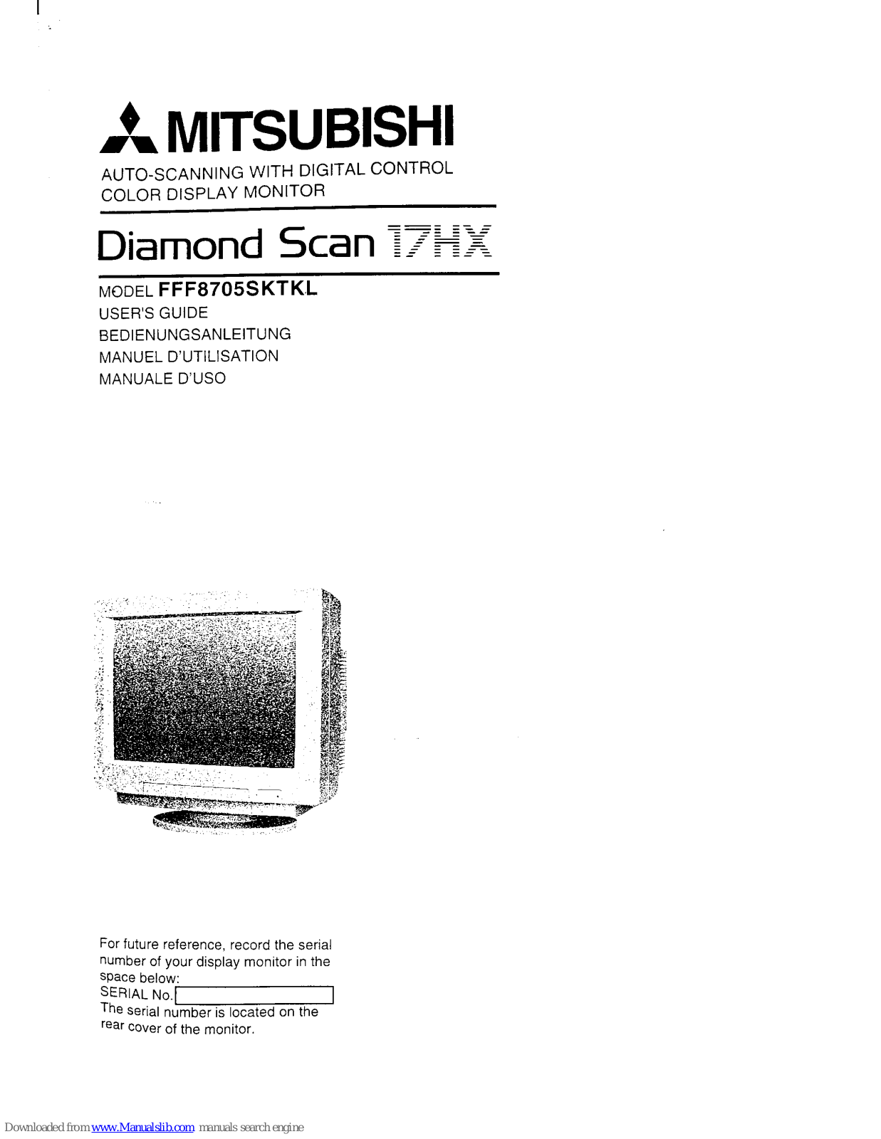 Mitsubishi FFF8705SKTKL User Manual