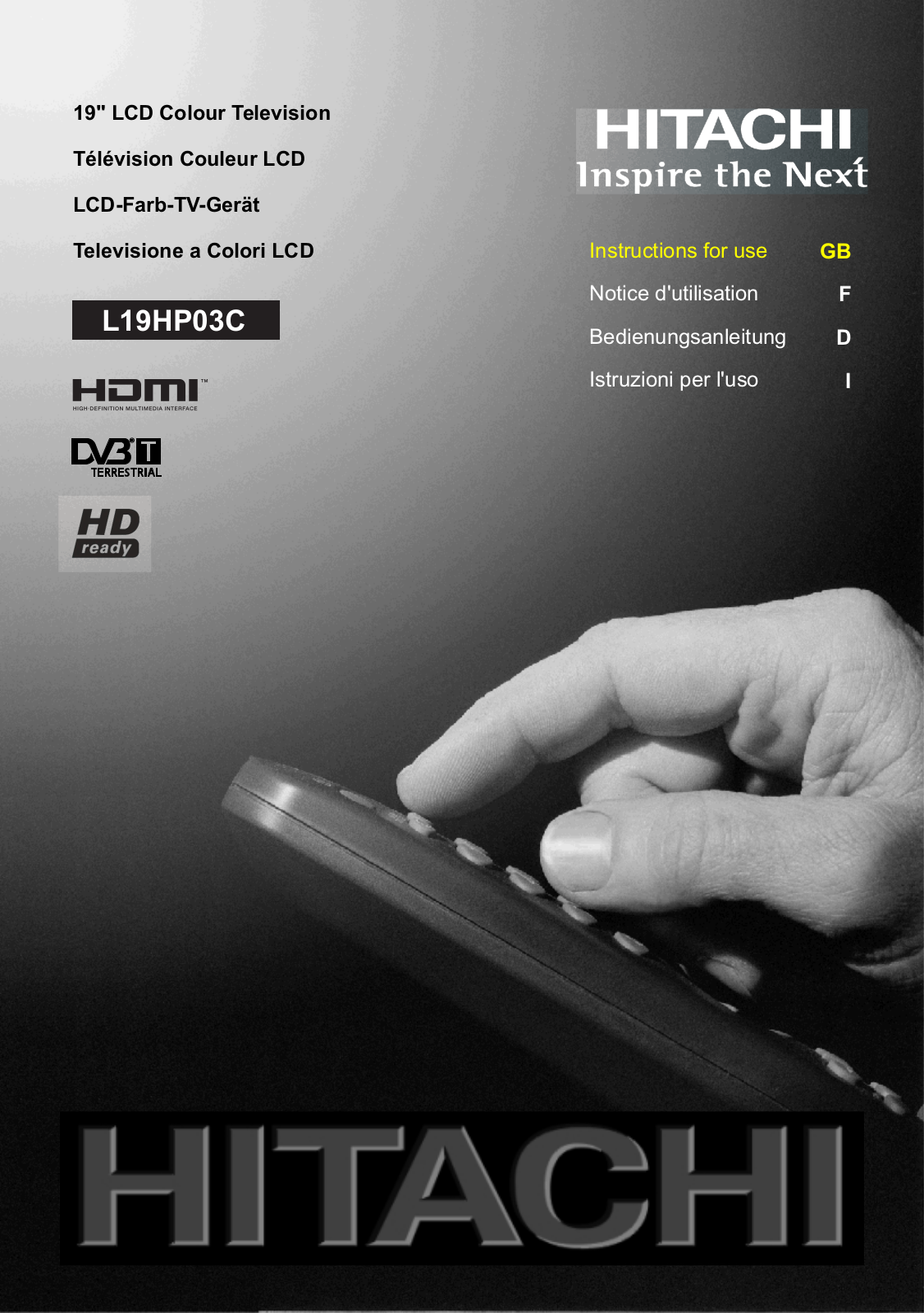 HITACHI L19HP03 User Manual