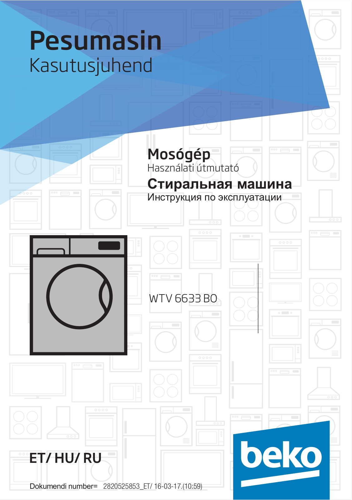 Beko WTV 6633 BO User manual