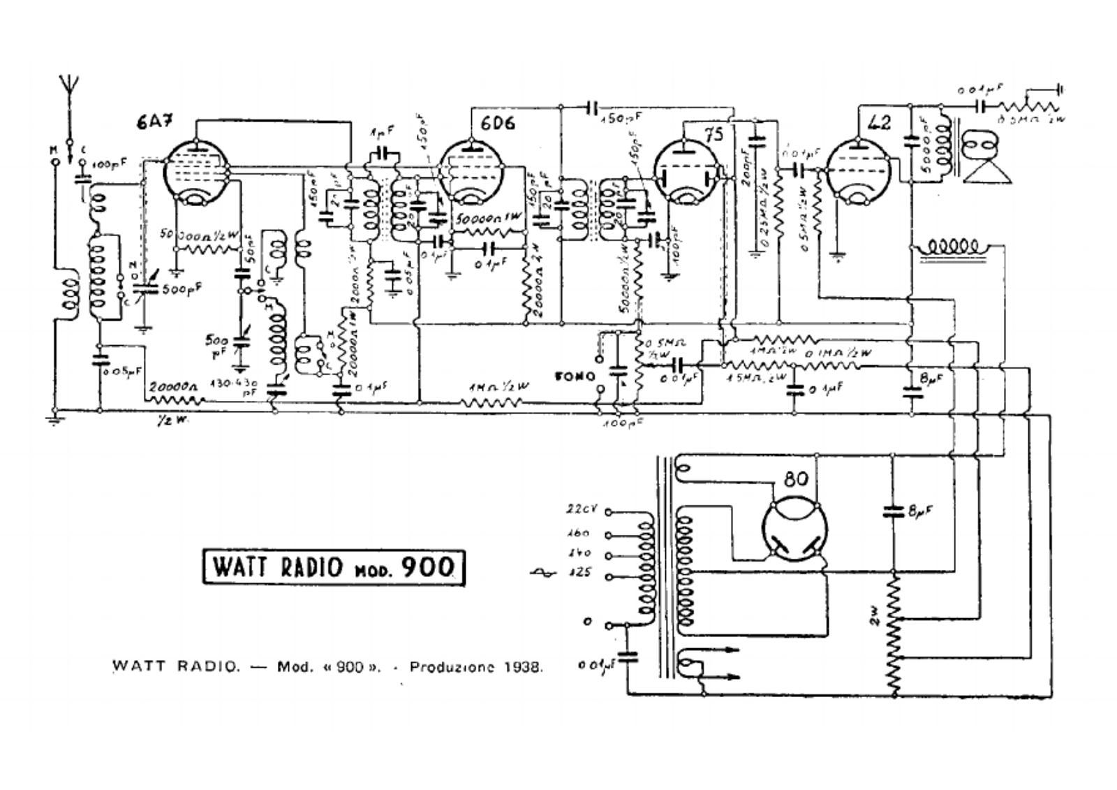 Watt Radio 900 schematic