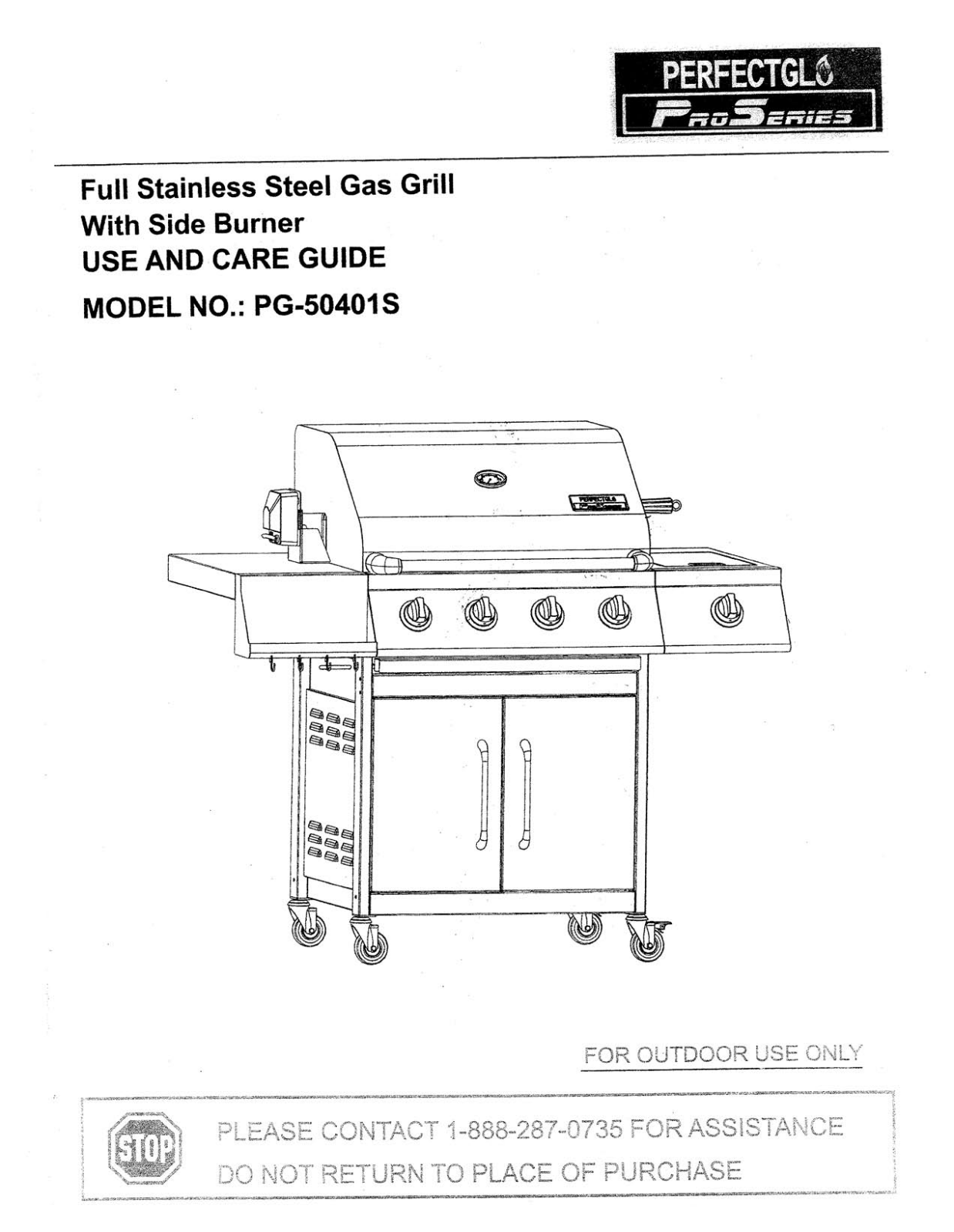 Permasteel Pg-50401s, Pg-50401-s Owner's Manual