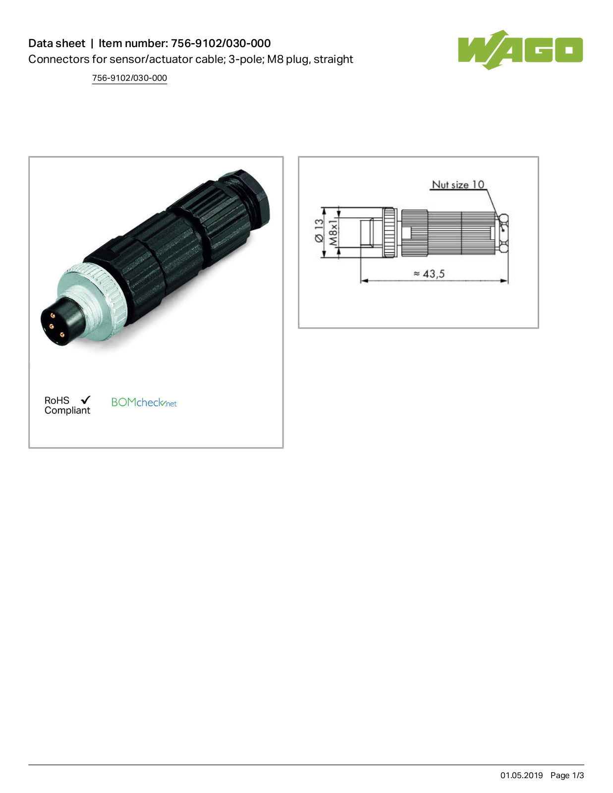 Wago 756-9102/030-000 Data Sheet