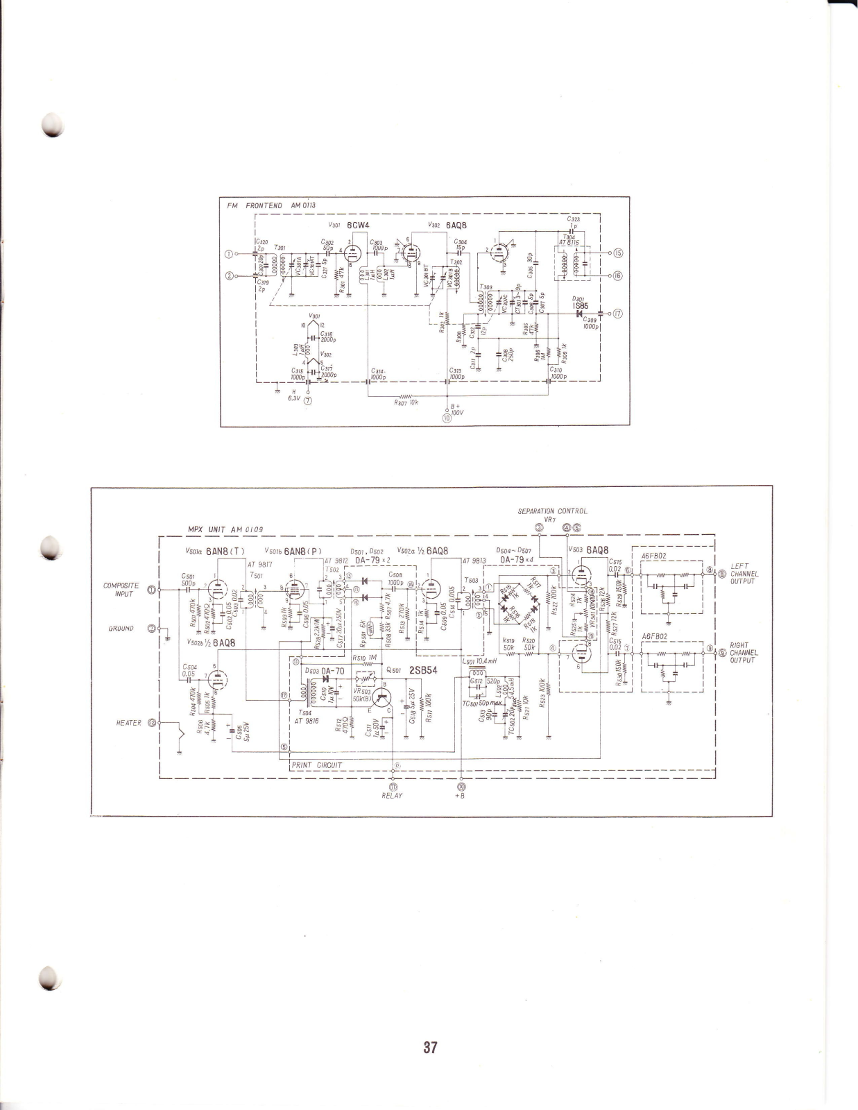 Pioneer AM-109 Schematic