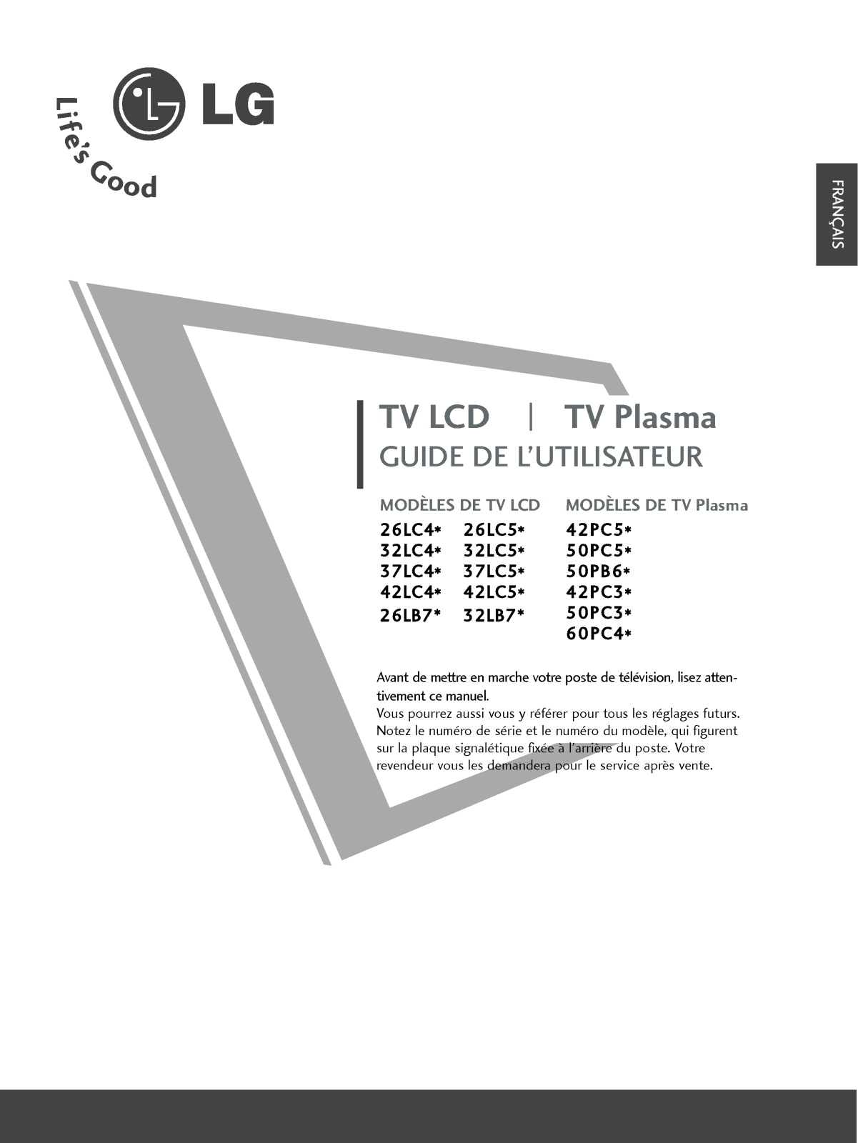 LG 26LB76, 26LB75, 42LF76, 37LF76 User Manual