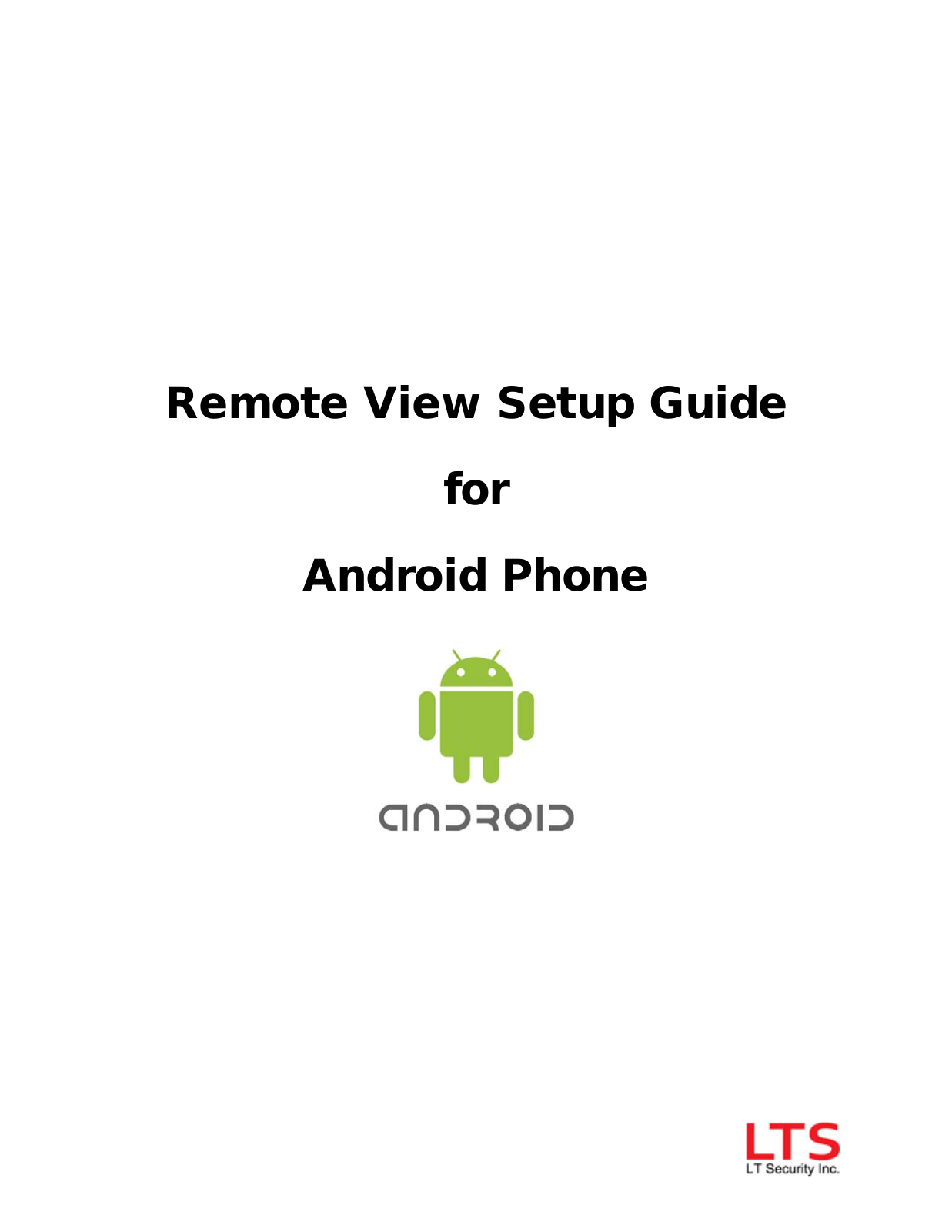 LT Security Remote View User Manual