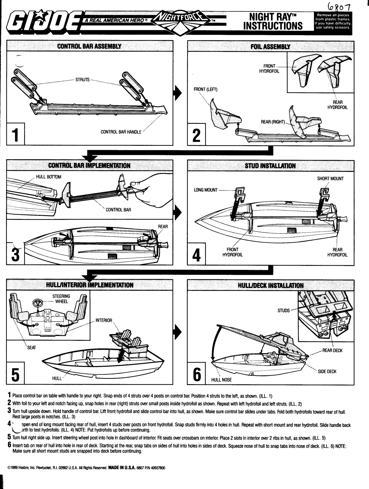 Hasbro GIJoe NightRay User Manual