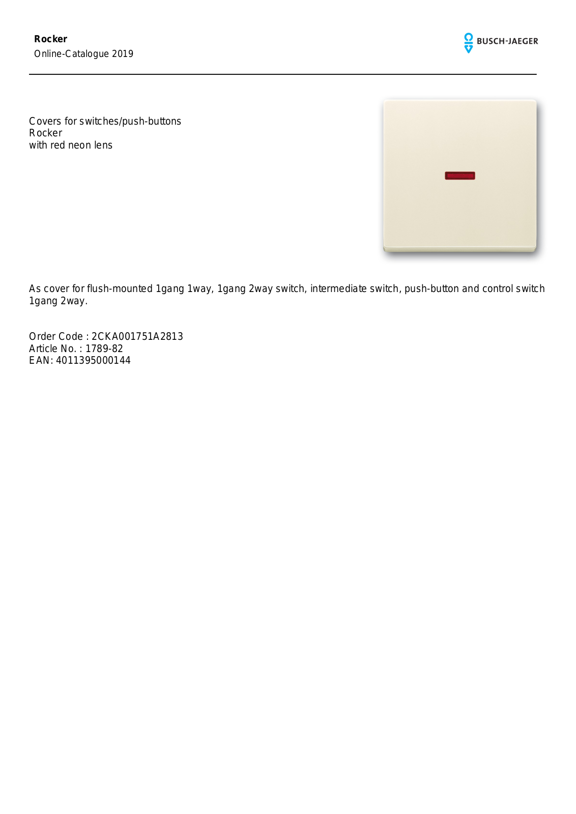 Busch-Jaeger 1789-82 User Manual - ManualMachine.com