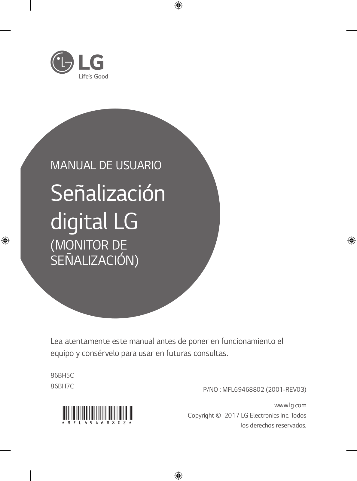 LG 86BH5C-B User Guide