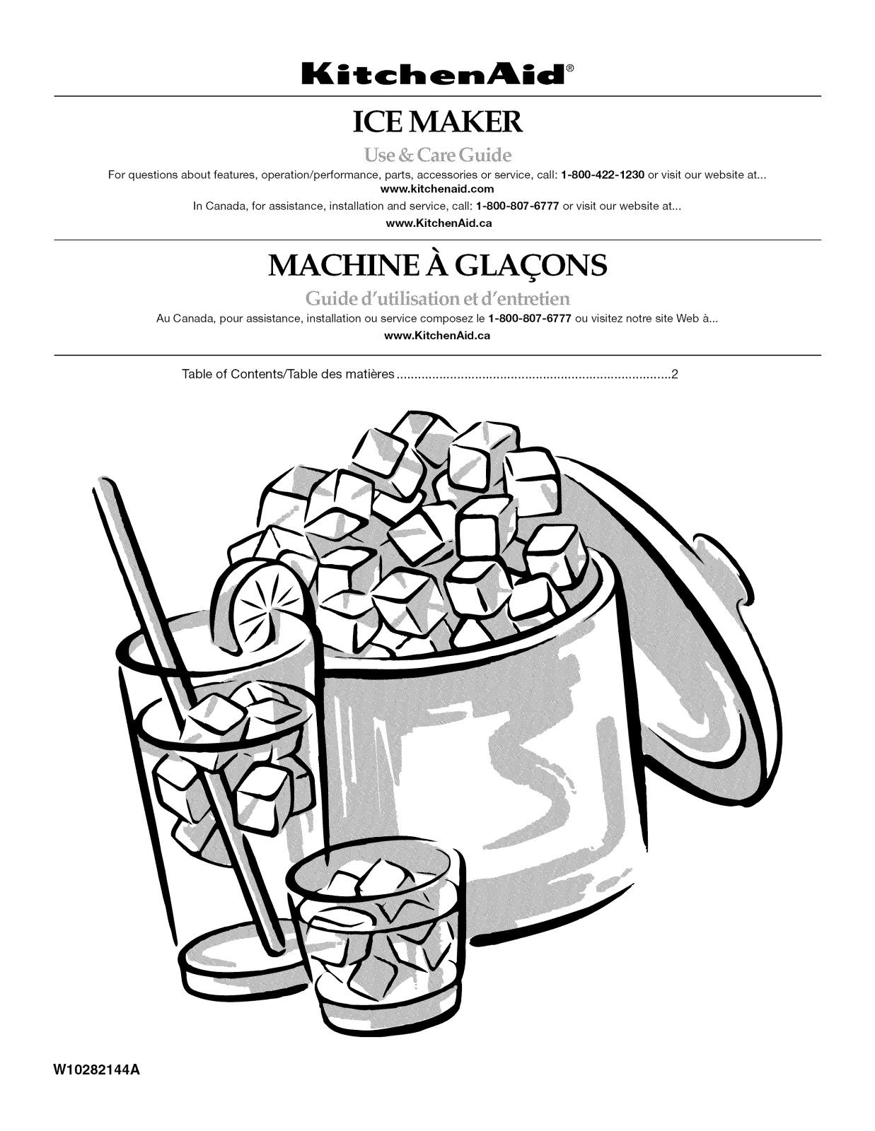 KitchenAid KUIS15NRXW0, KUIS15NRXS0, KUIS15NRXB0, KUIC15NRXS0, KUIC15NLXS0 Owner’s Manual