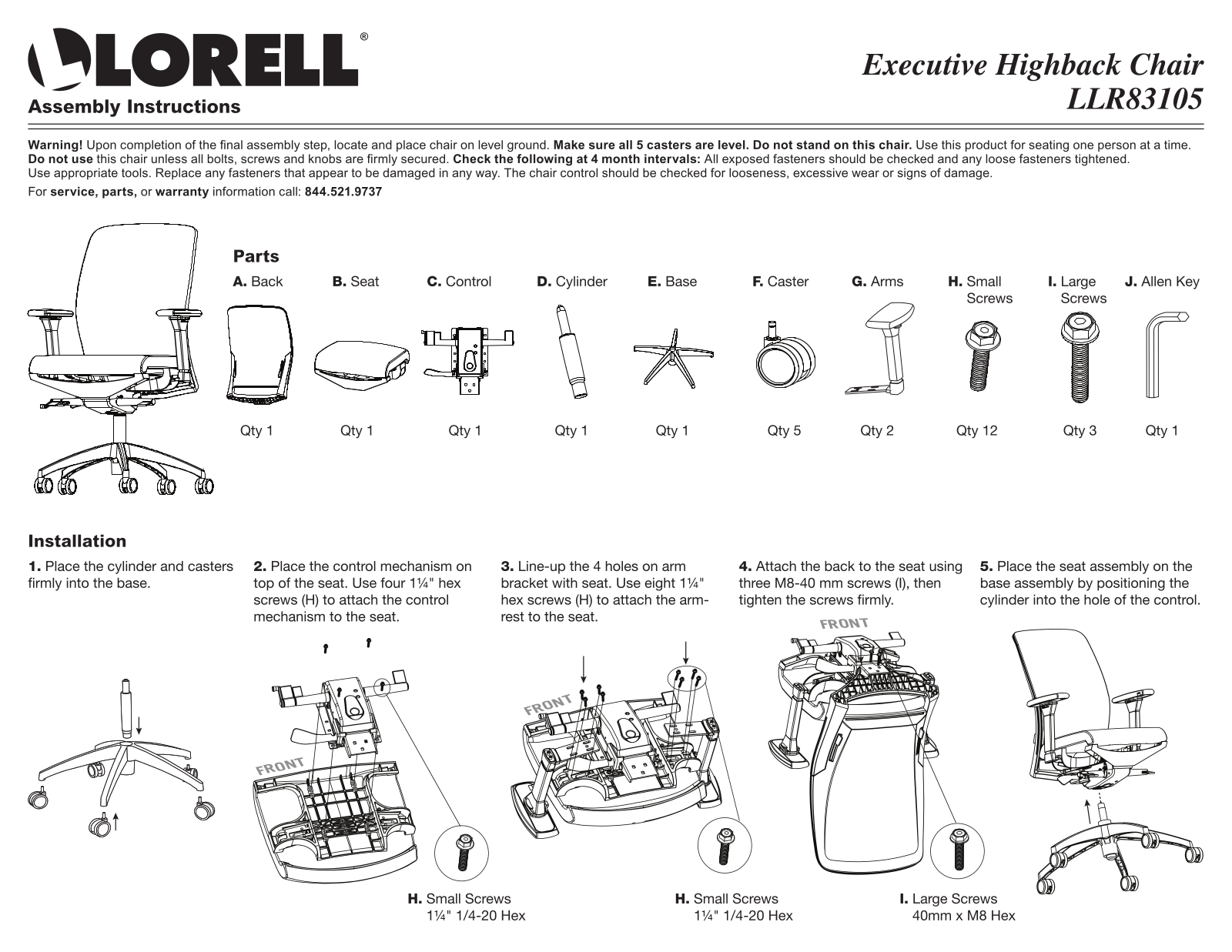 Lorell LLR83105 User Manual