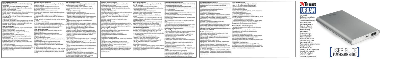 Trust Ula Thin Metal 4000mAh User Manual