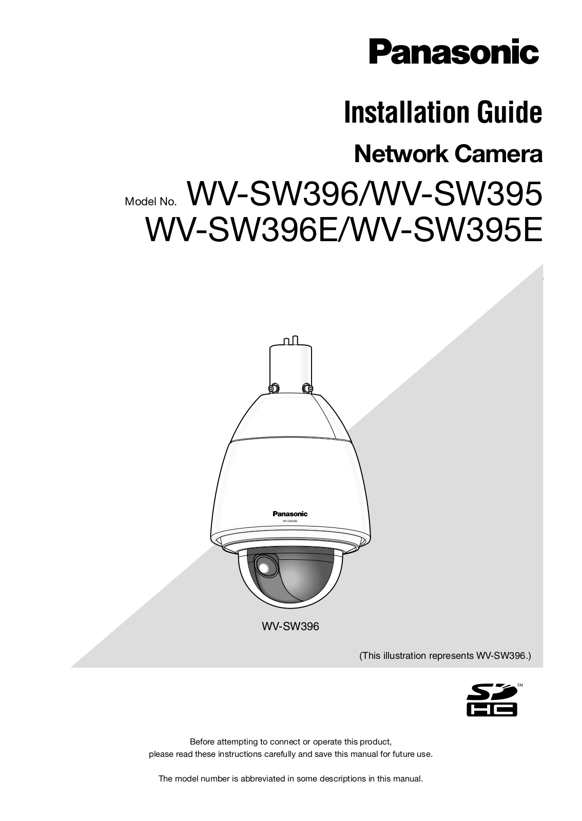 Panasonic WV-S396A installation