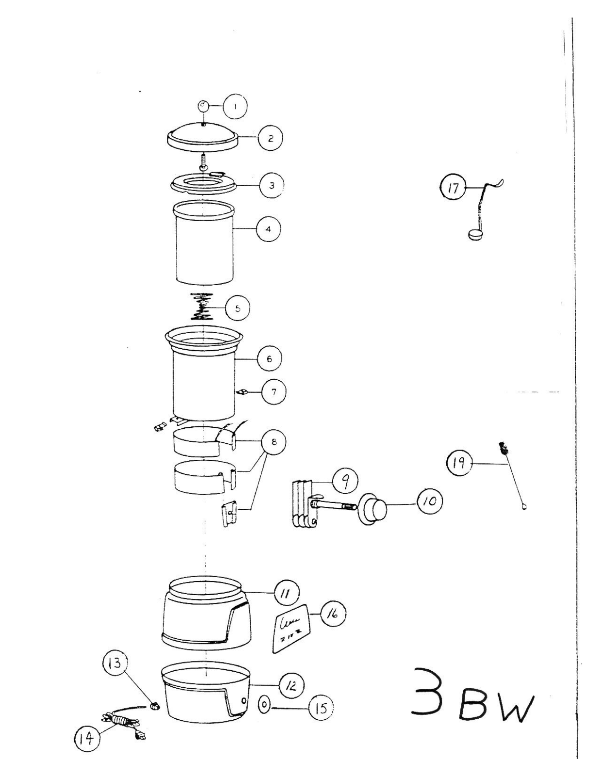 Star 3BW PARTS LIST