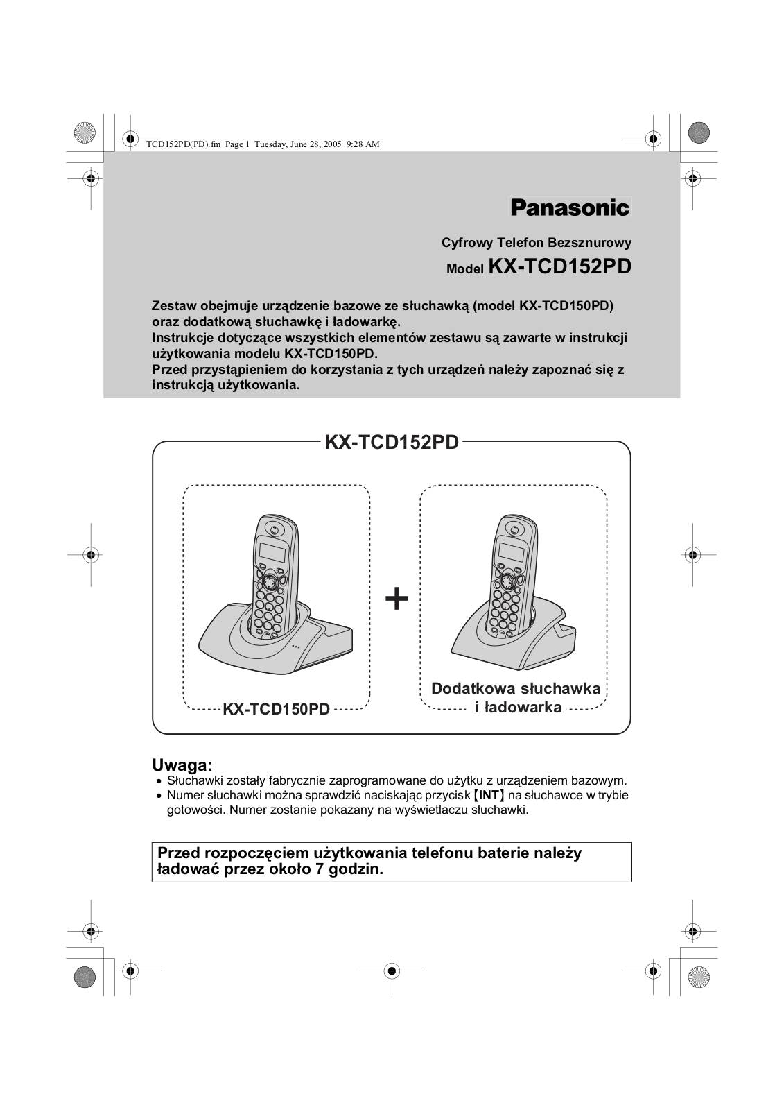 Panasonic KX-TCD152PD BROCHURE