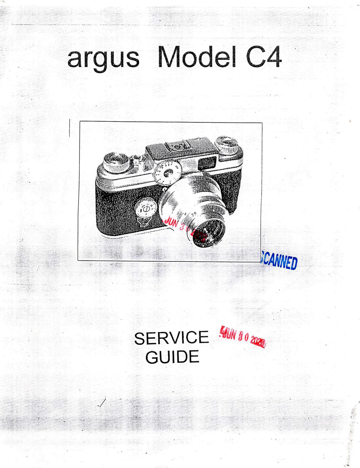 Argus C4 Service Manuals