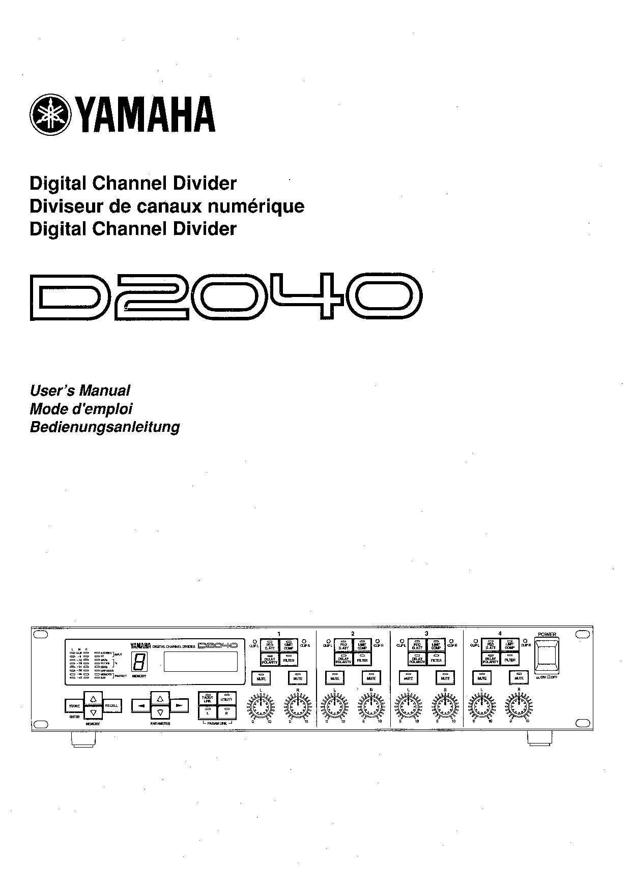Yamaha D2040 User Manual