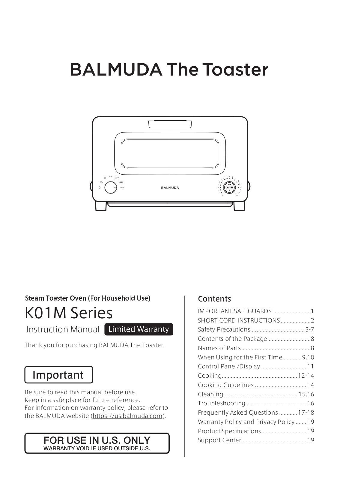 Balmuda K01M User Manual