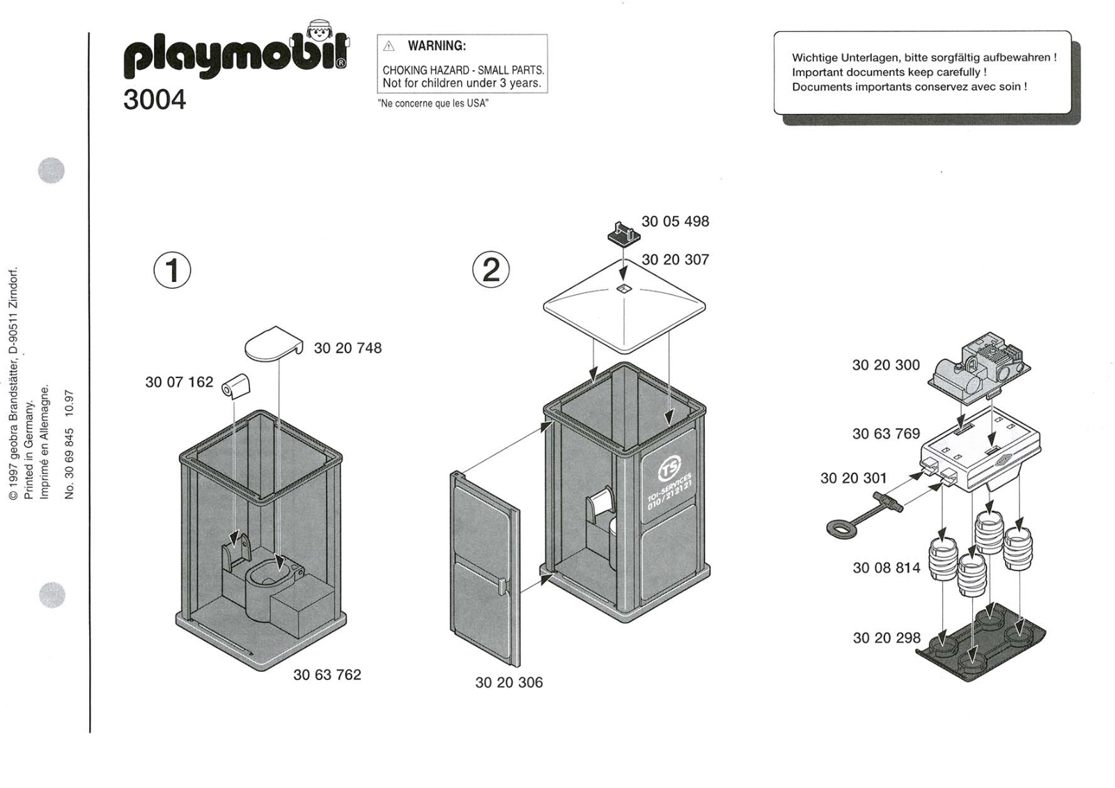 Playmobil 3004 Instructions
