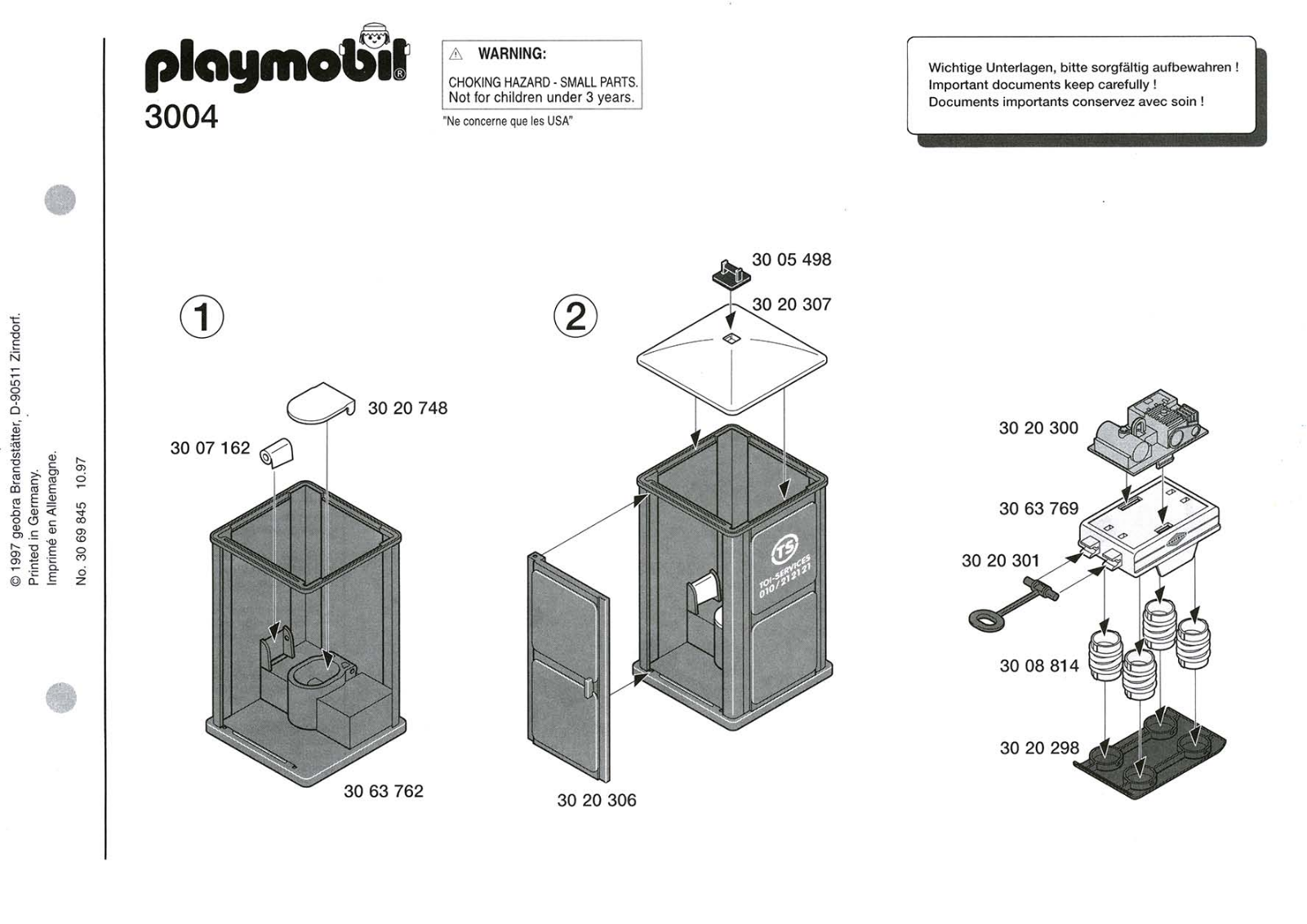 Playmobil 3004 Instructions