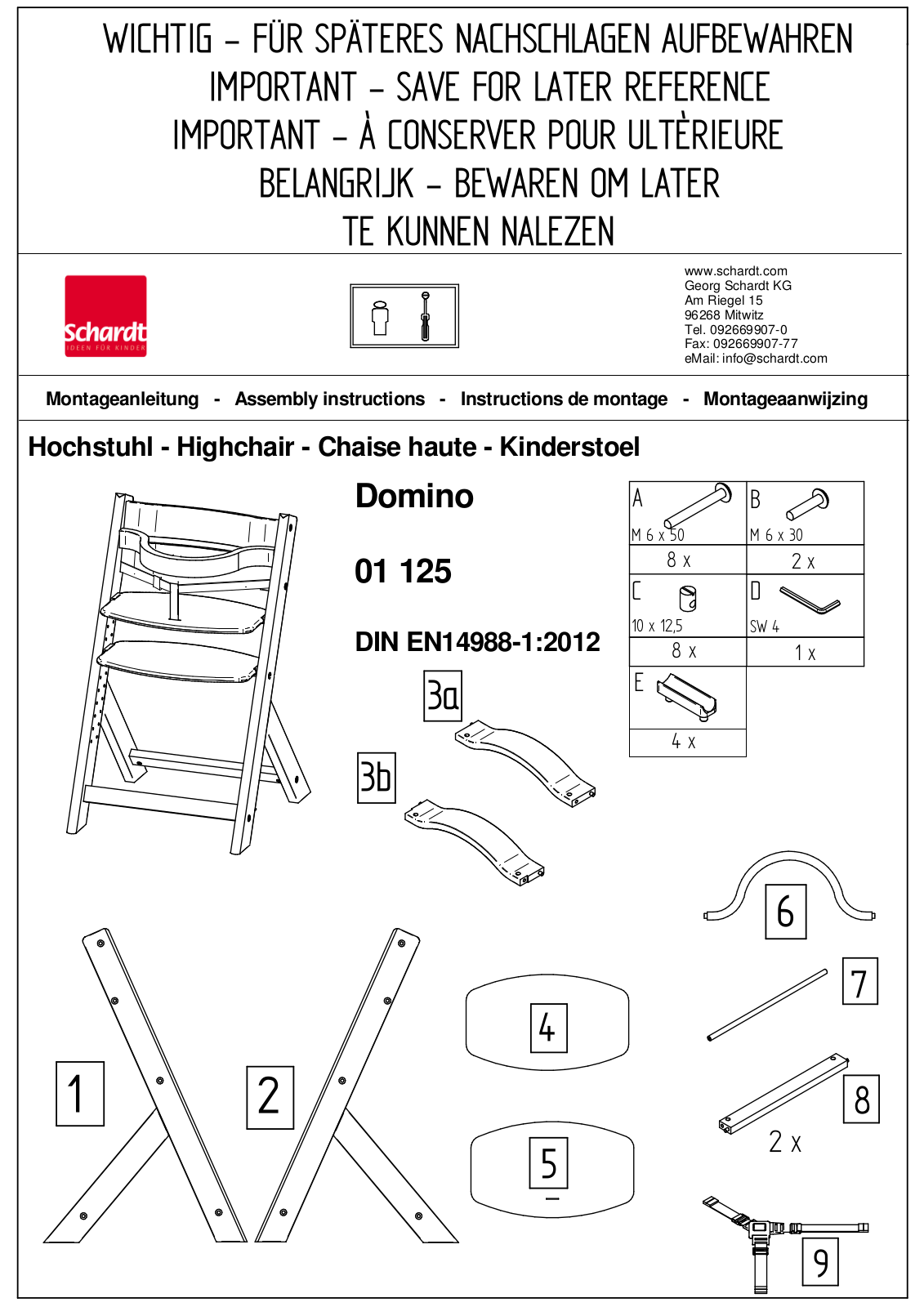 Schardt Domino Assembly Manual