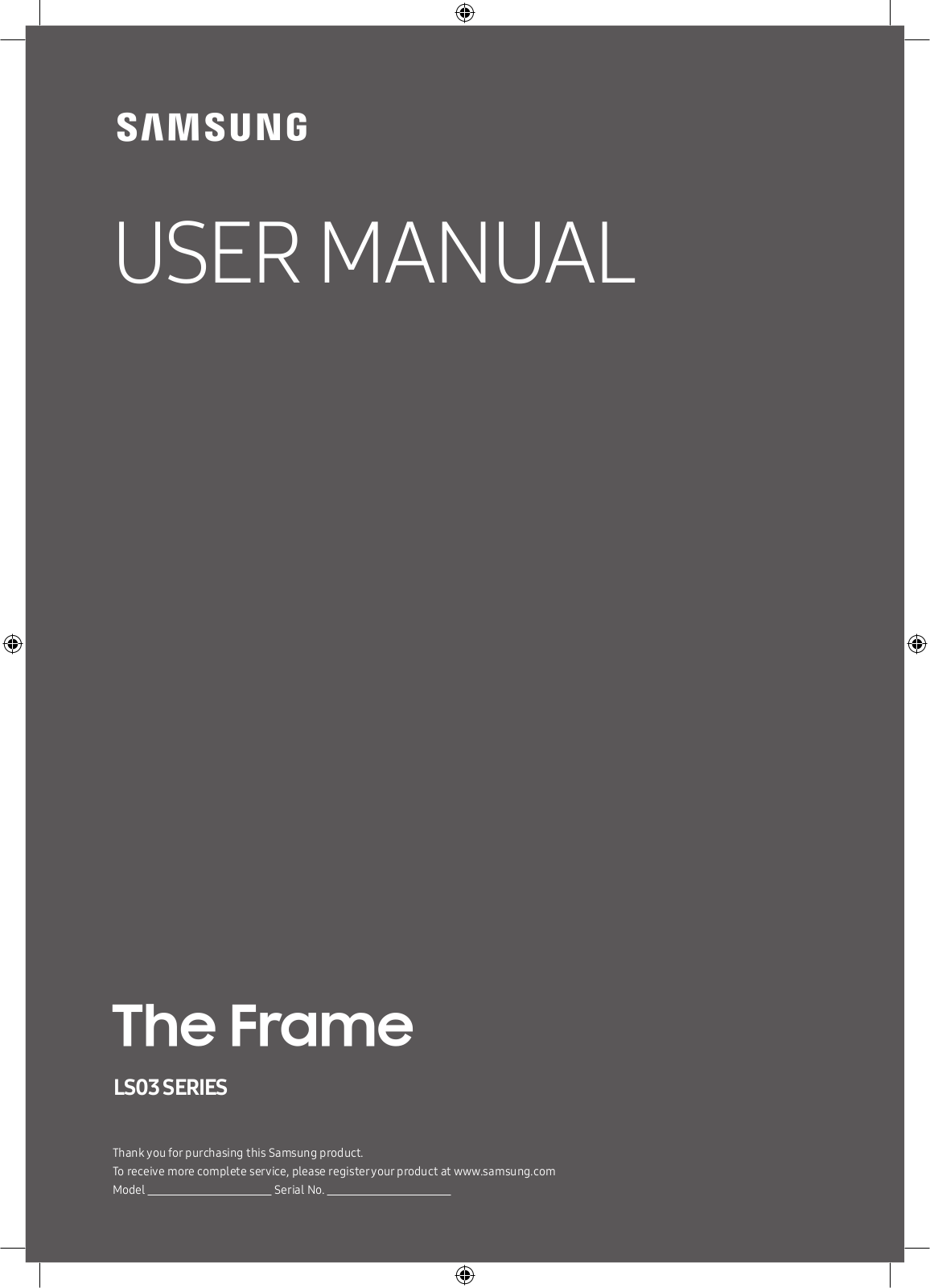 SAMSUNG QE65LS03RASXXN, QE49LS03RASXXN User Manual