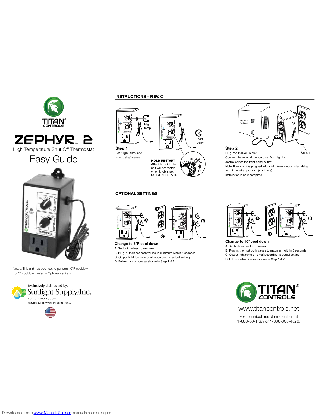 Titan Controls Zephyr 2 Easy Manual