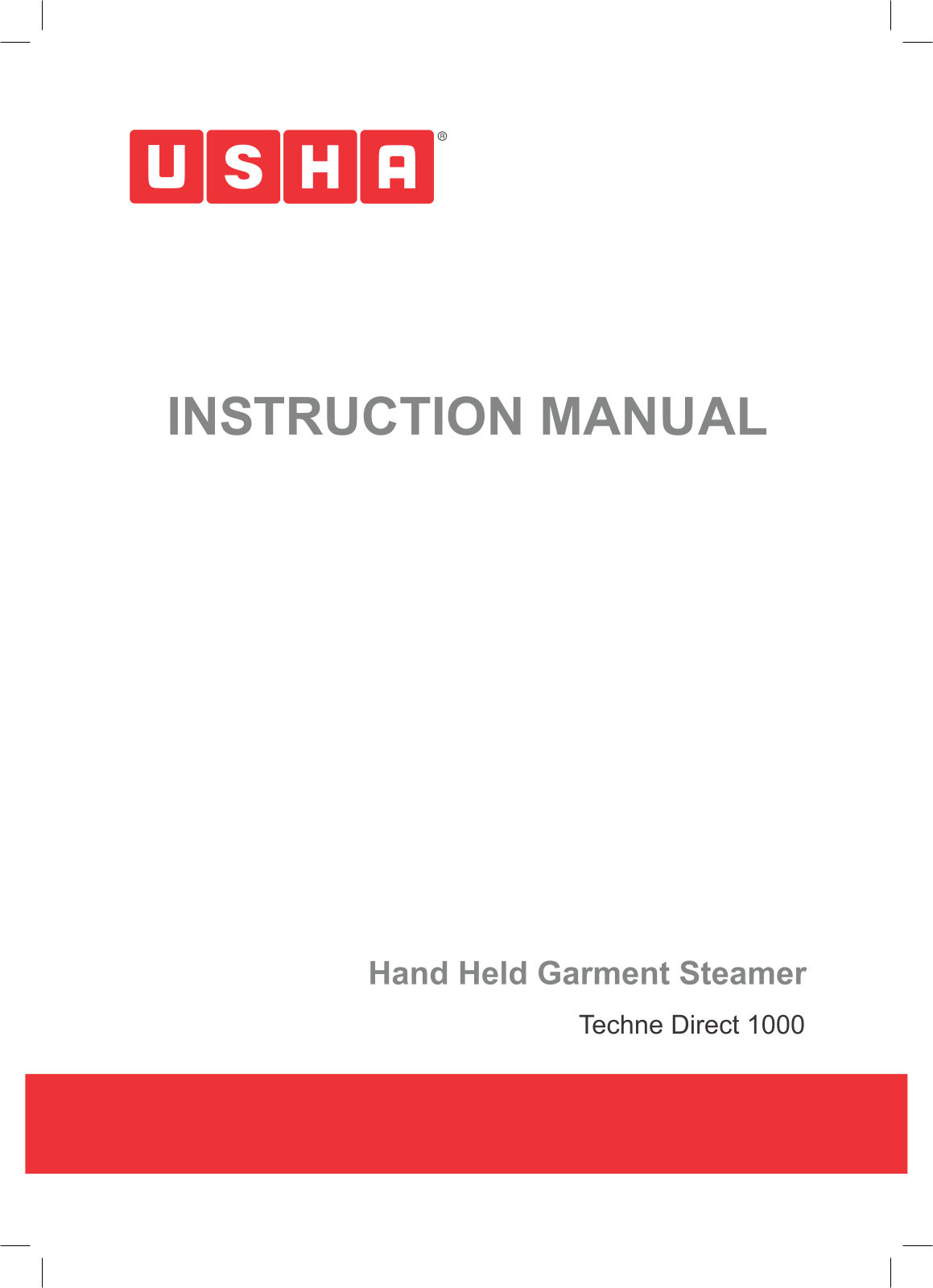 Usha Techne Direct 1000 User Manual