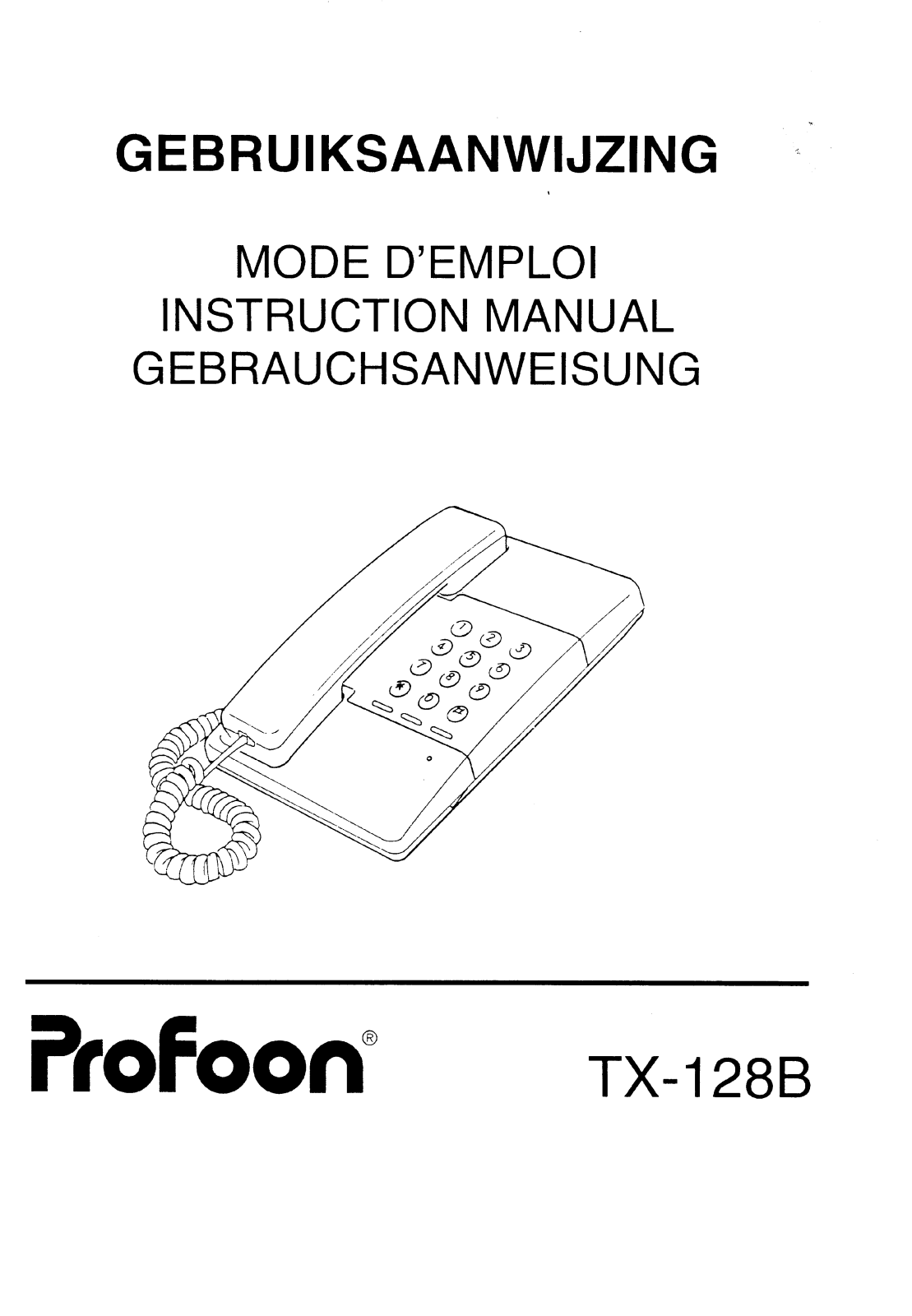Profoon TX128 Operating Instructions - ManualMachine.com