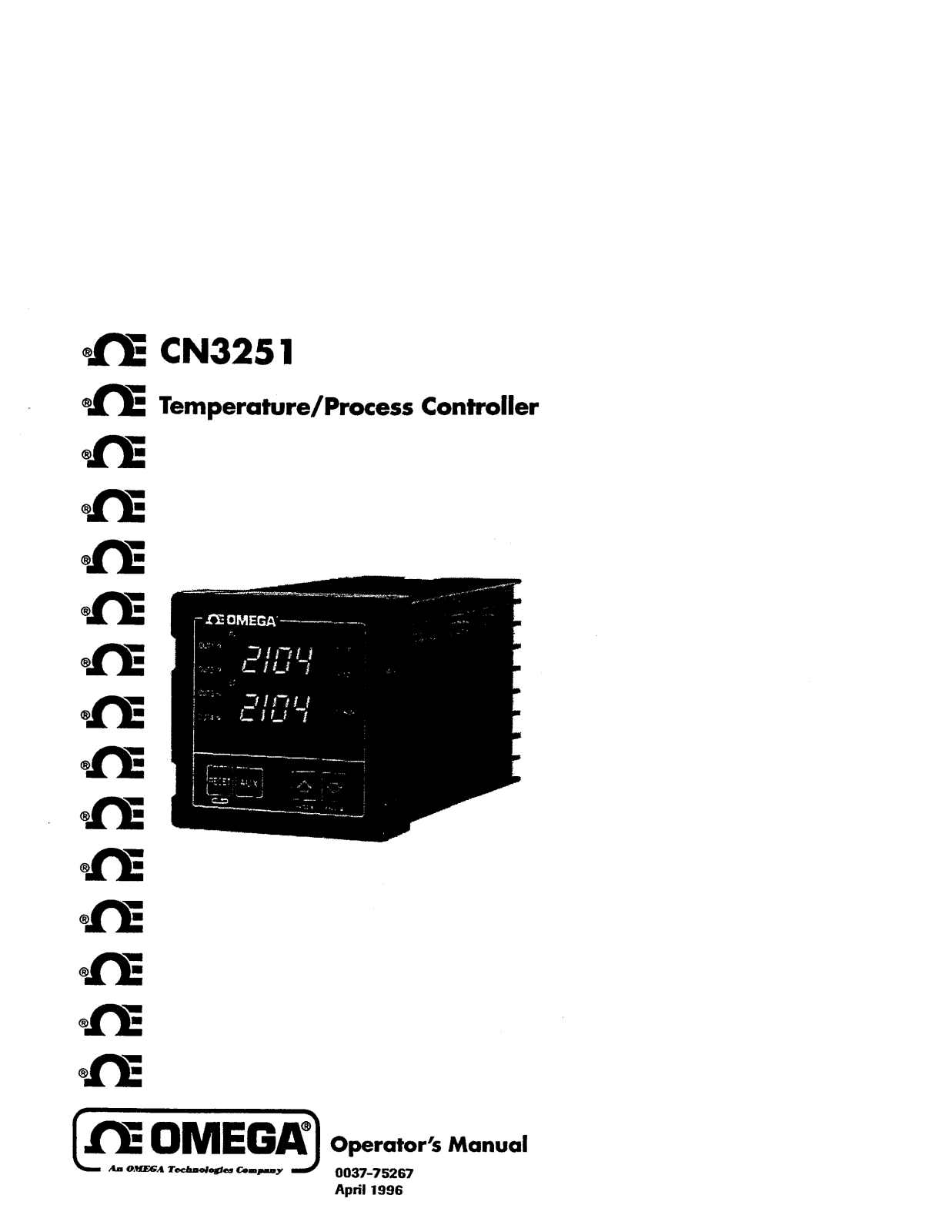 Omega Products CN3251 Installation  Manual