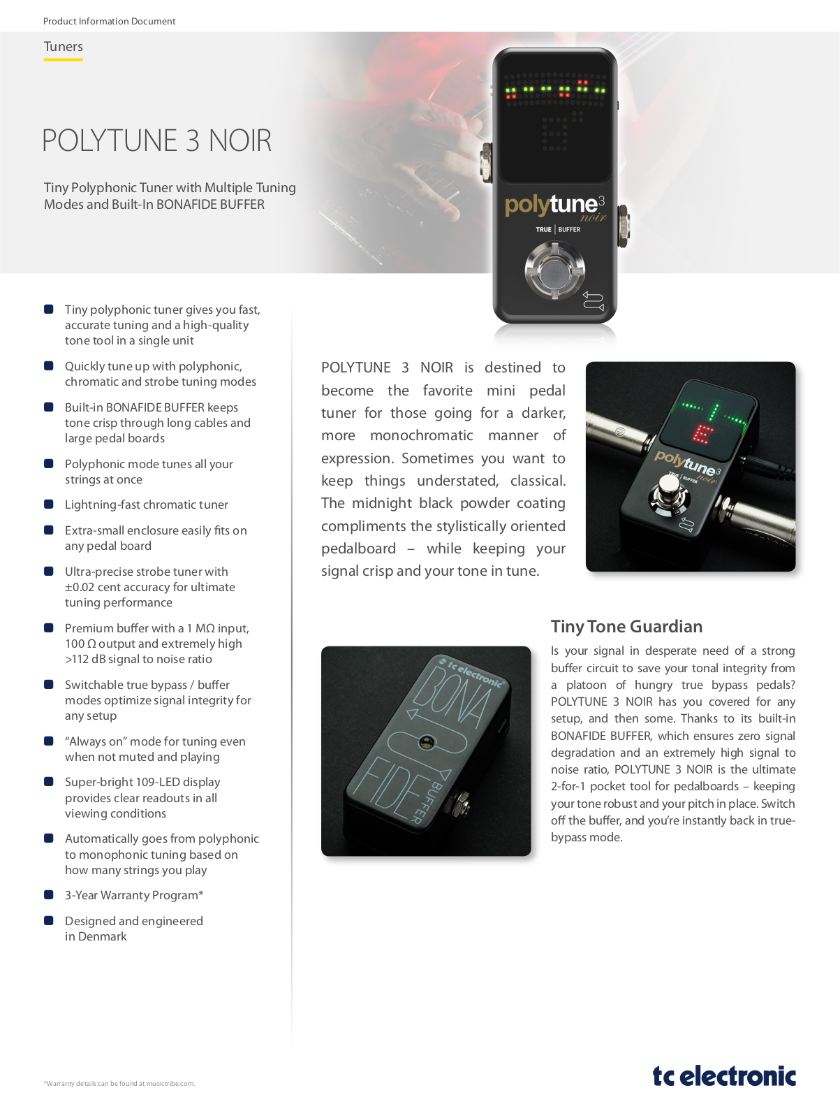 TC Electronic POLYTUNE 3 NOIR Product Information