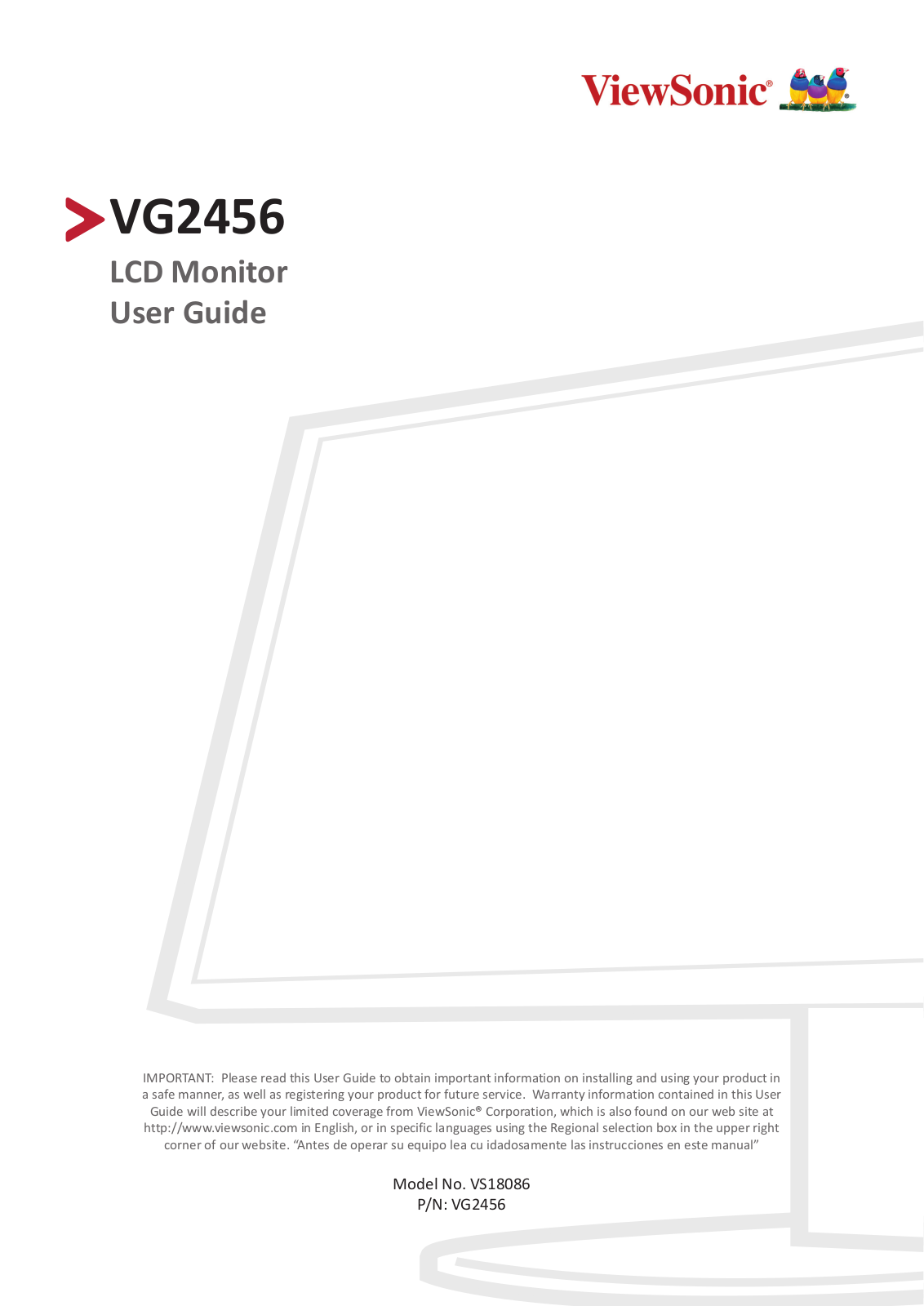 ViewSonic VG2456 User Manual