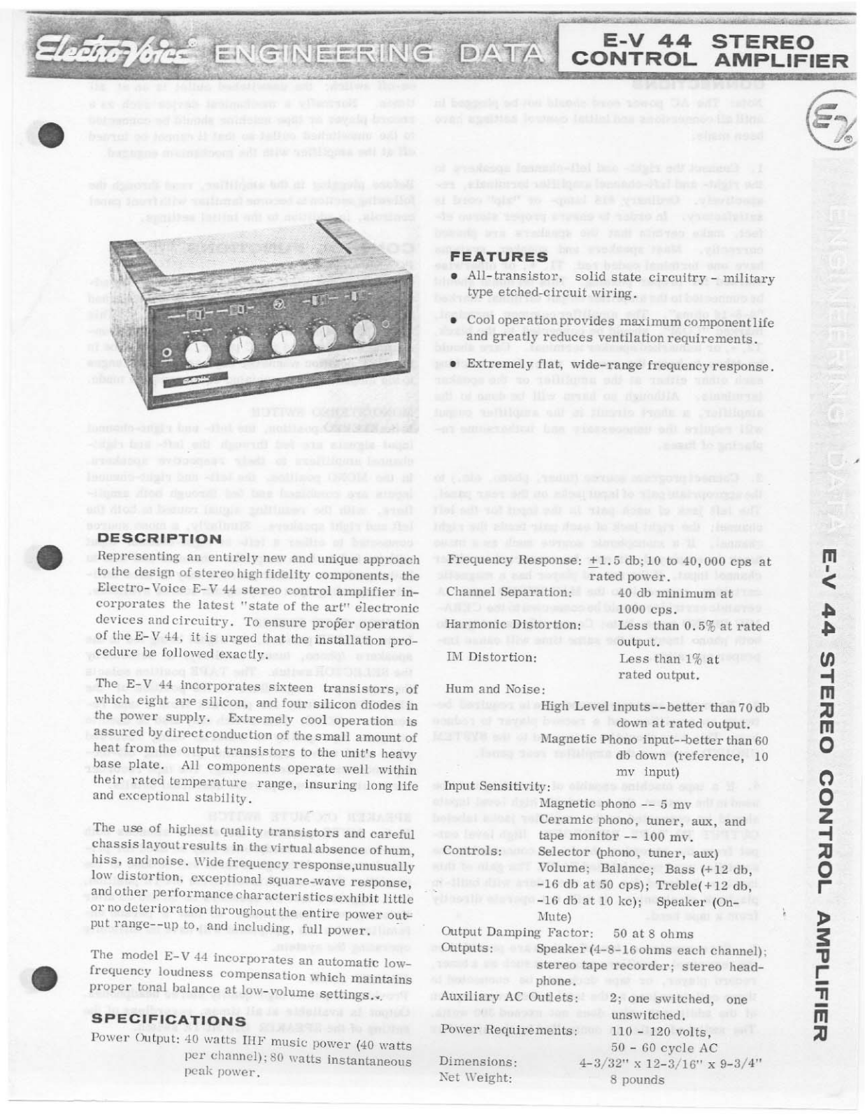 Electro-Voice E-V 44 User Manual