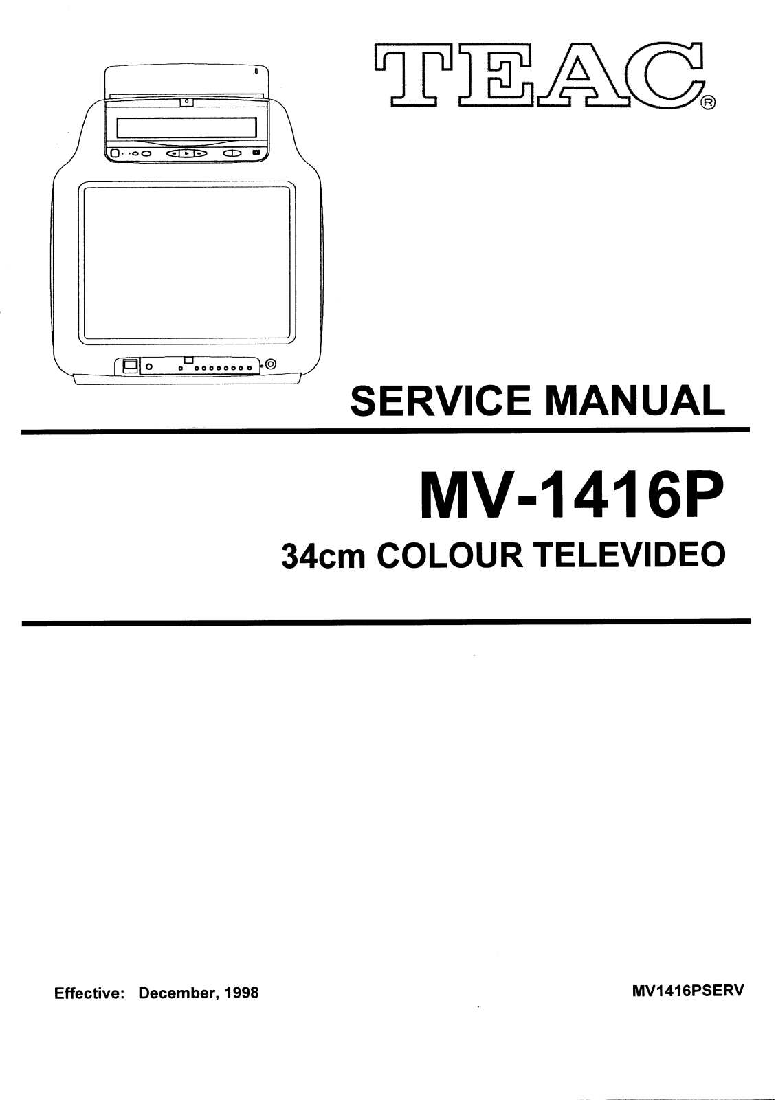TEAC MV-1416-P Service manual