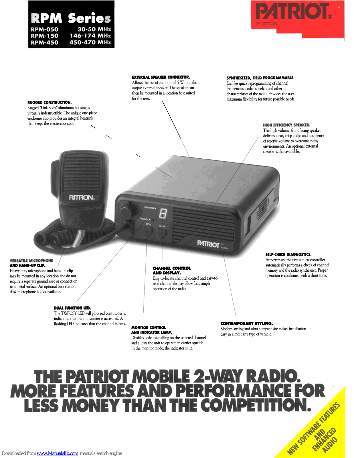 Patriot RPM-050, RPM-150, RPM-450 Specifications