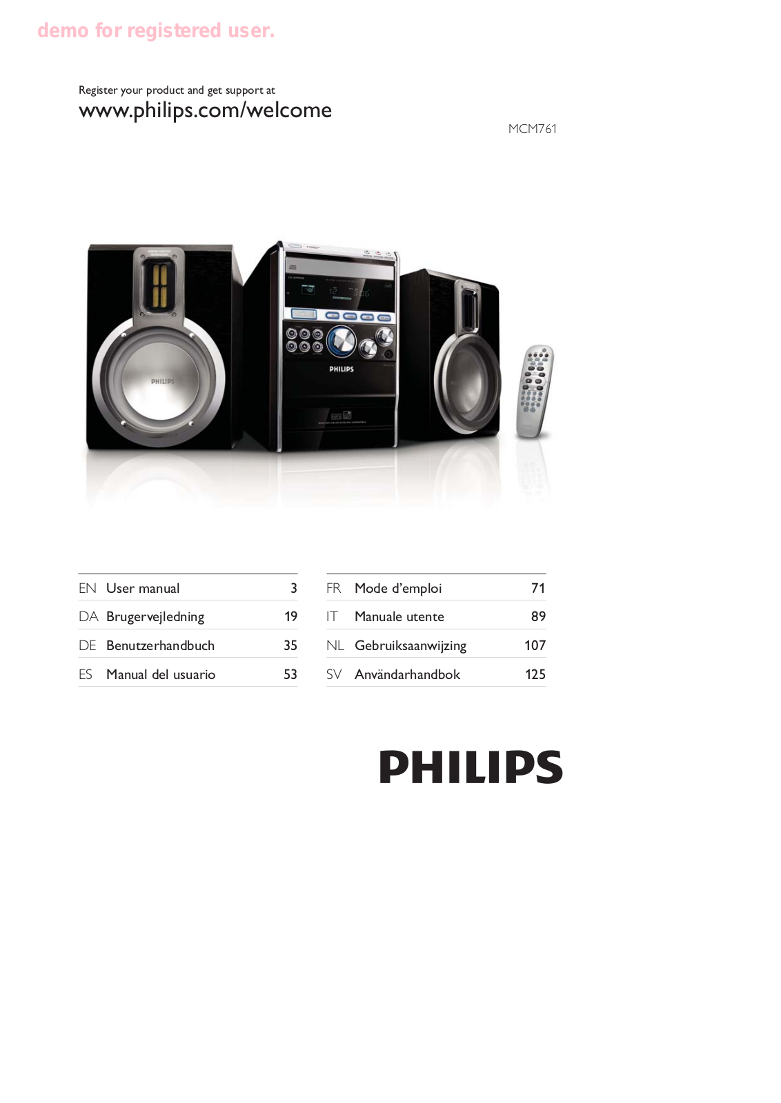 Philips MCM761/12 User Manual