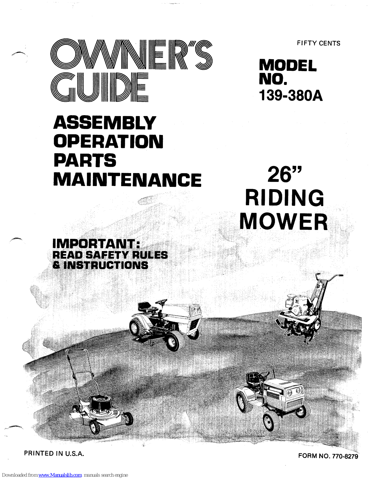 MTD 139-380A Owner's Manual