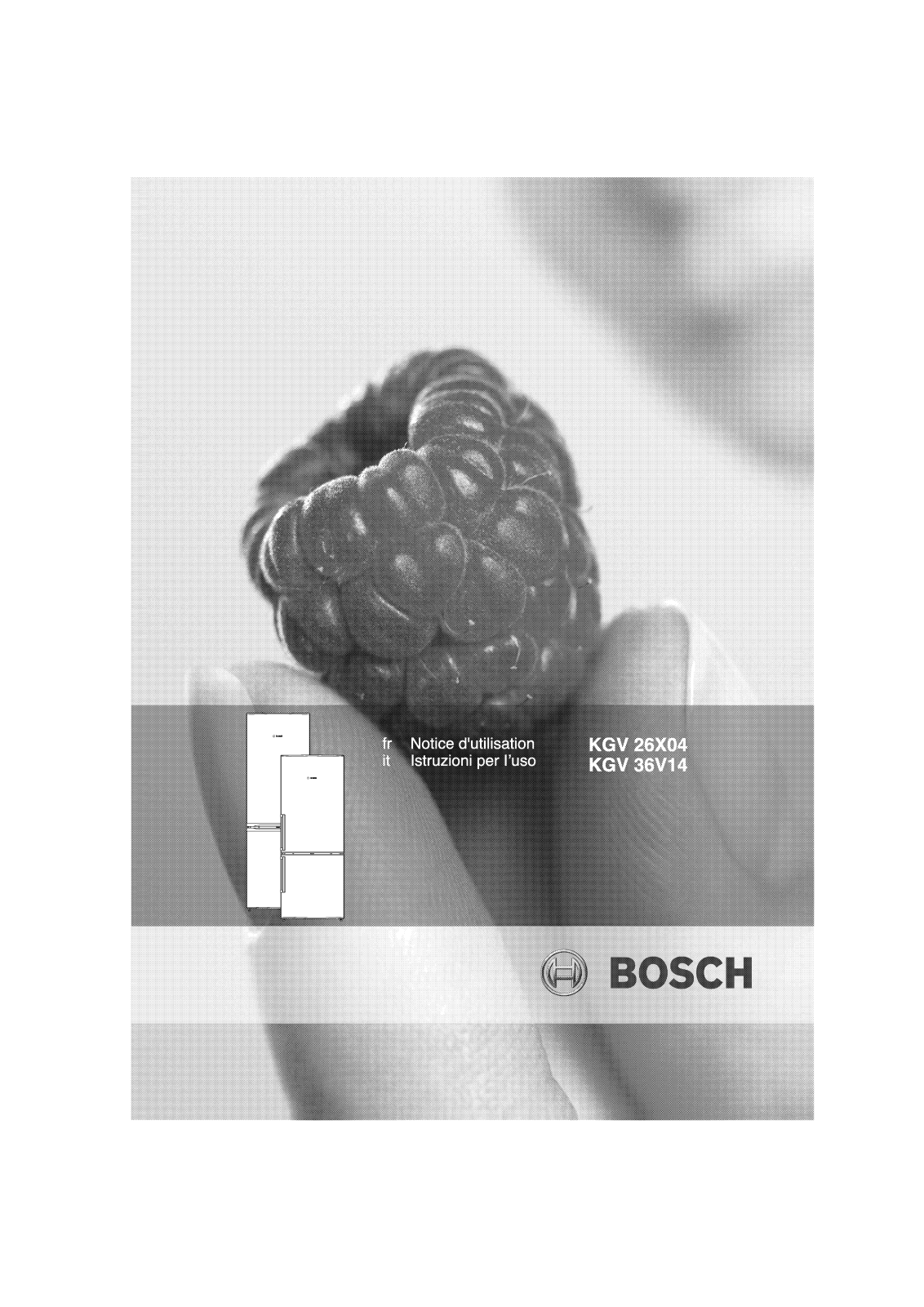 BOSCH KGV26X04 User Manual