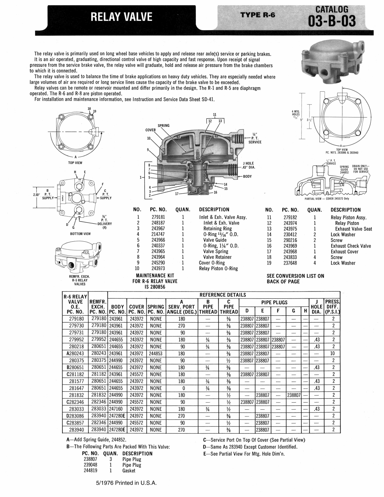 BENDIX 03-B-03 User Manual