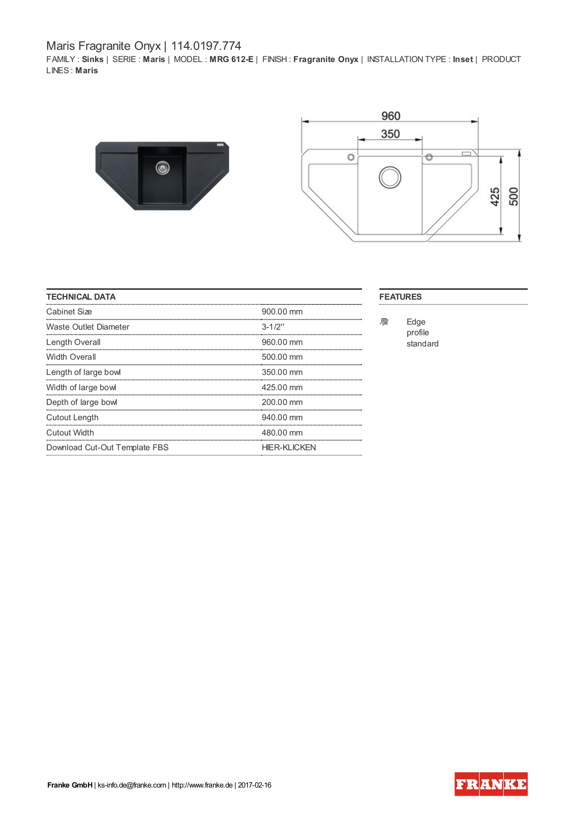 Franke 114.0197.774 Service Manual