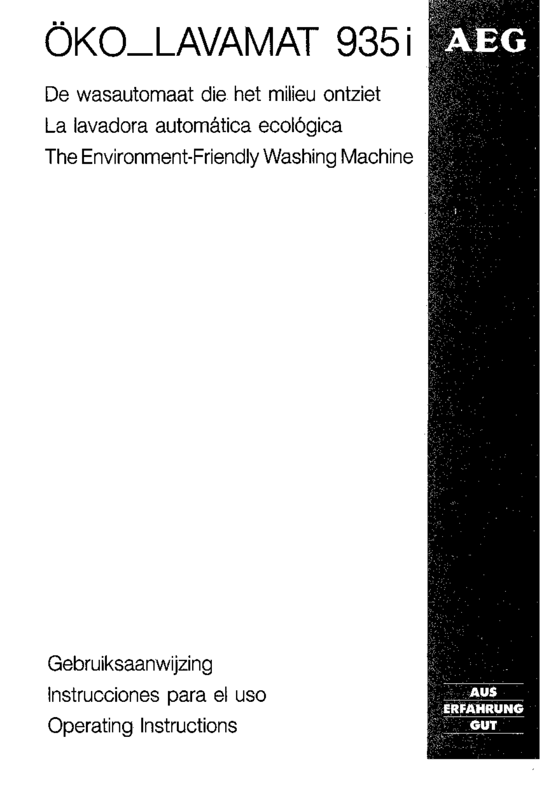 AEG LAVAMAT 935I Manual