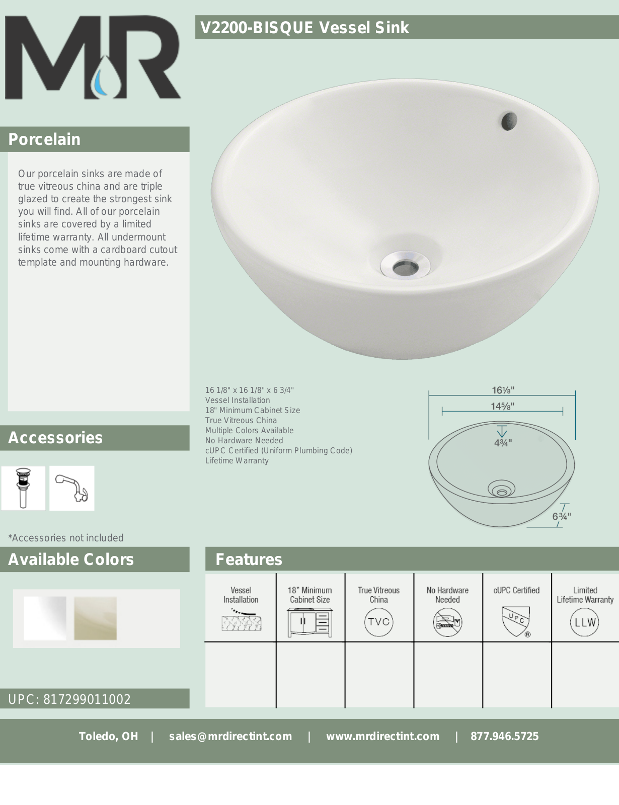 MR Direct MRDR1353, MRDR1426 Specifications - ManualMachine.com