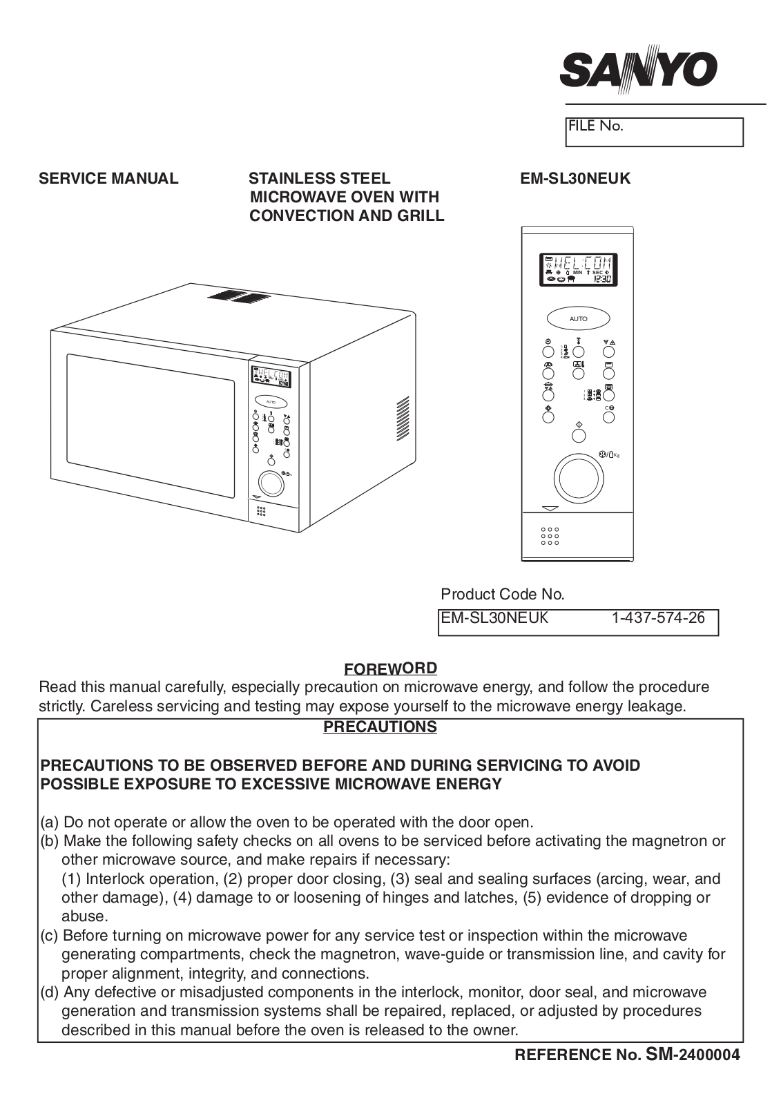 Sanyo EM-sl30 Schematic