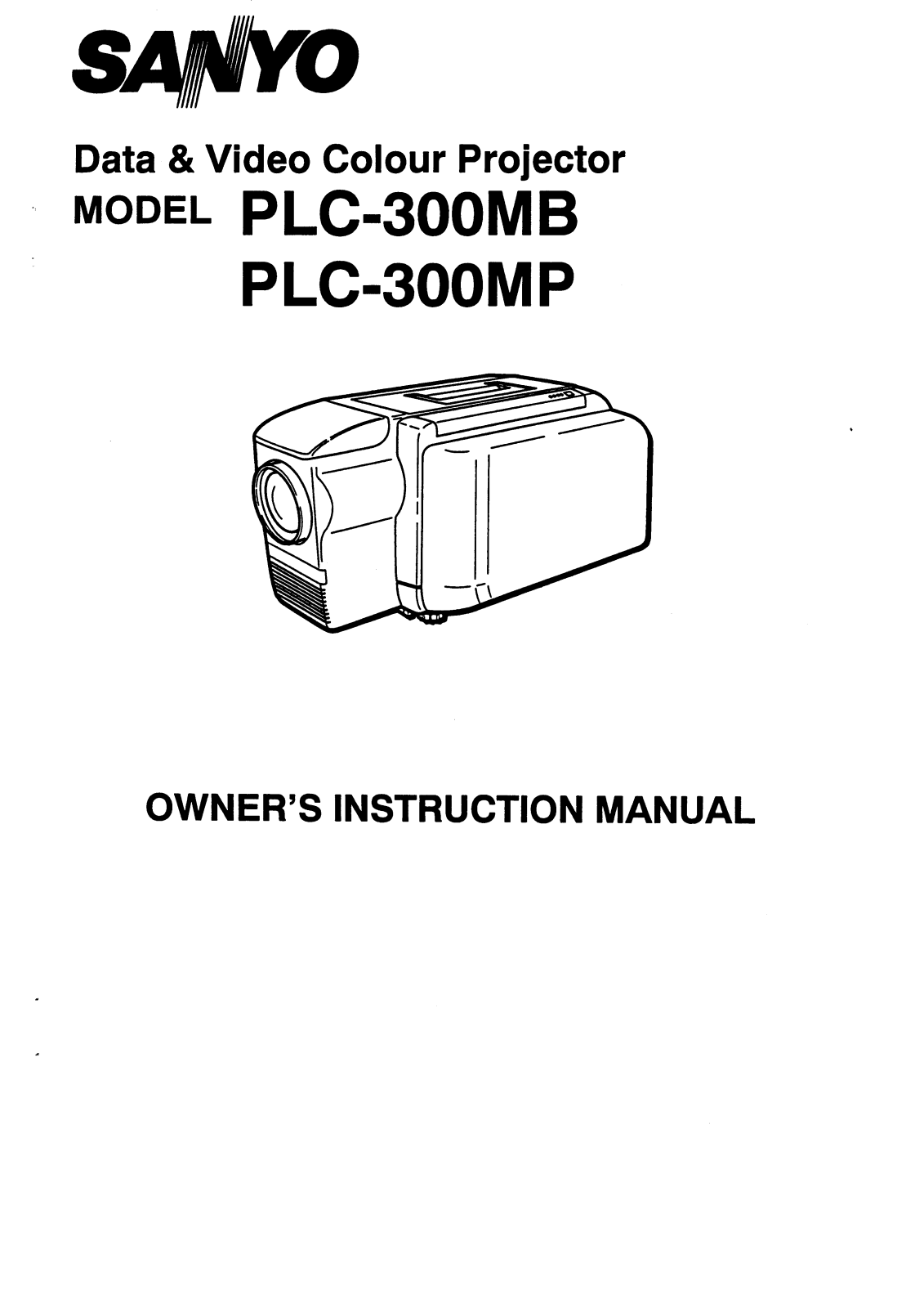 Sanyo PLC-300MB, PLC-300MP Instruction Manual
