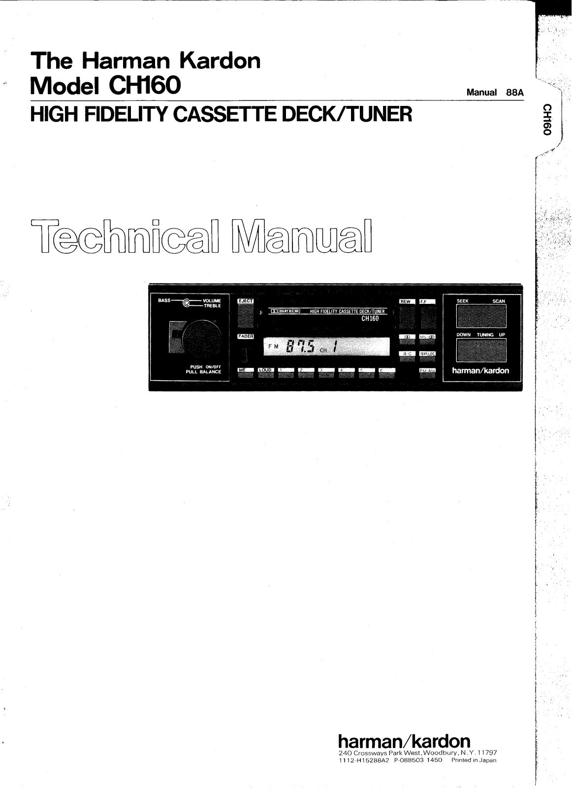 Harman Kardon CH-160 Service manual